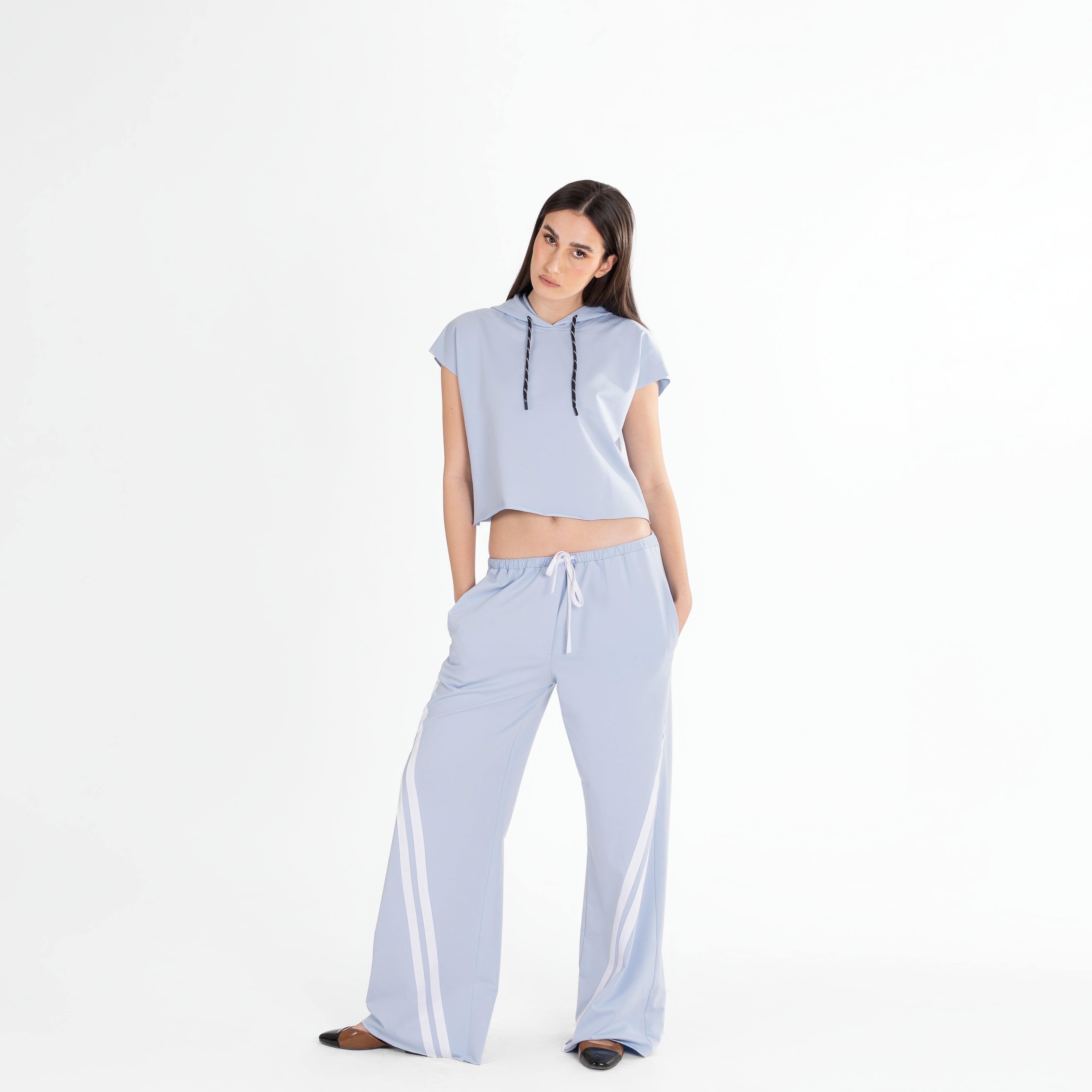 Bolt Crop Hoodie Top