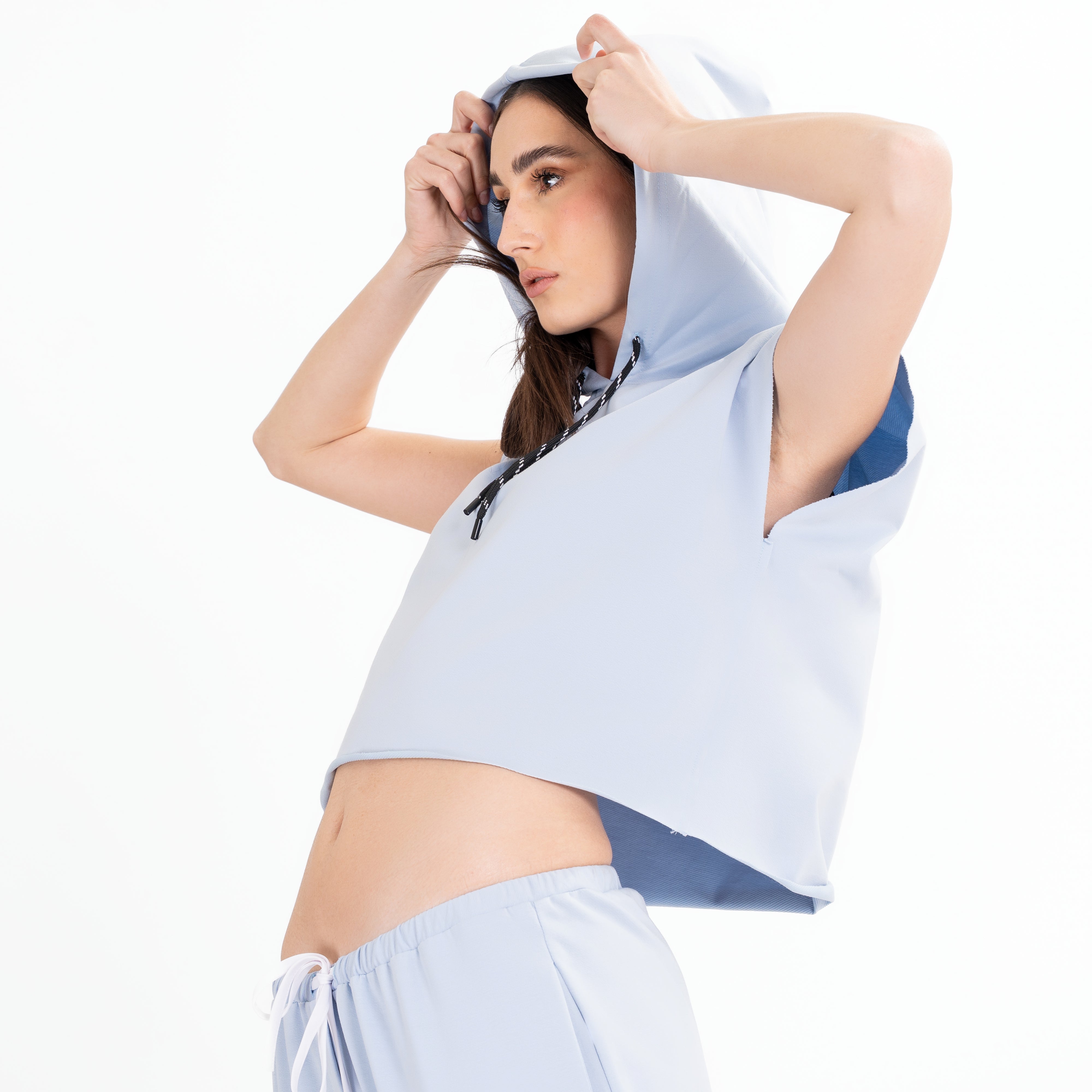 Bolt Crop Hoodie Top