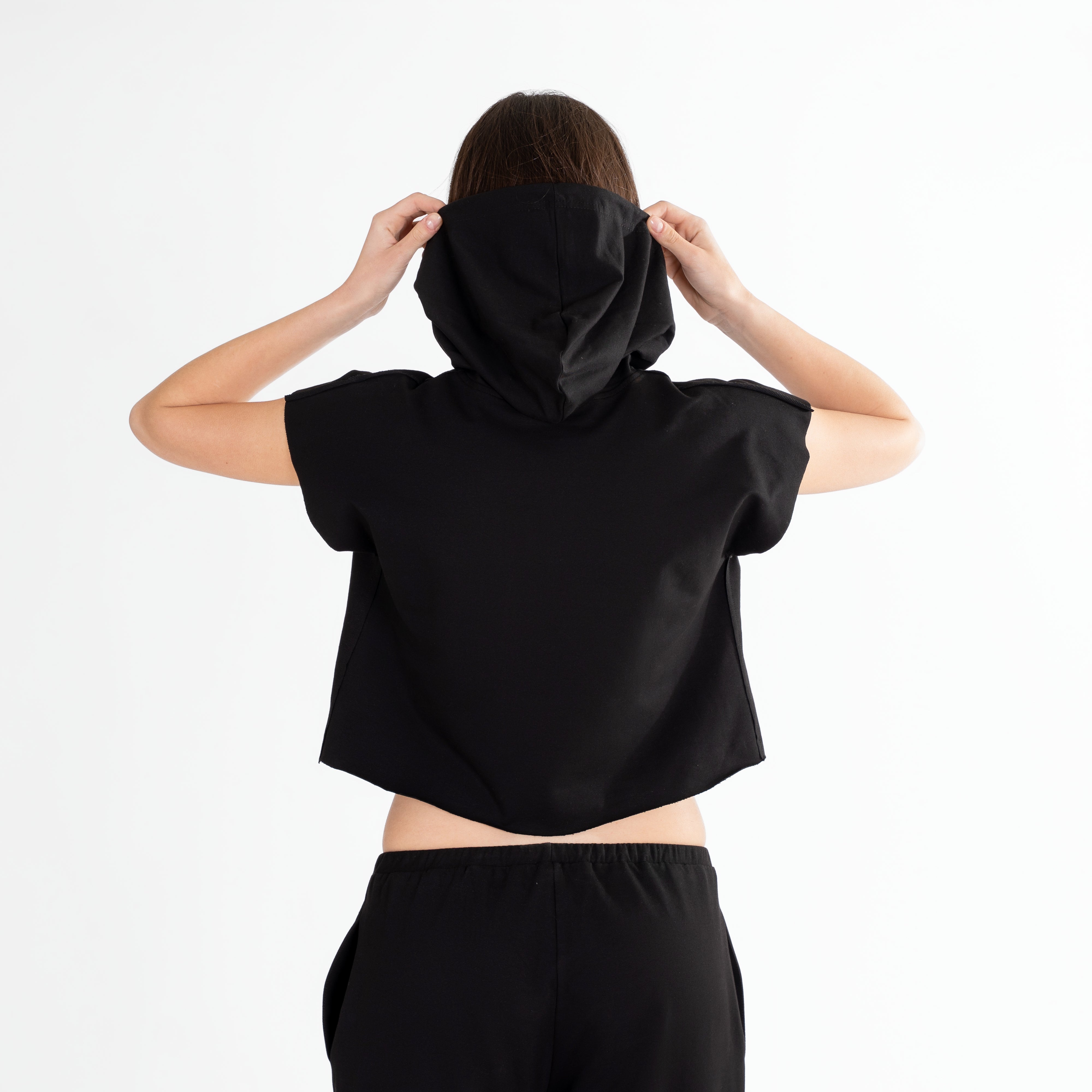 Bolt Crop Hoodie Top