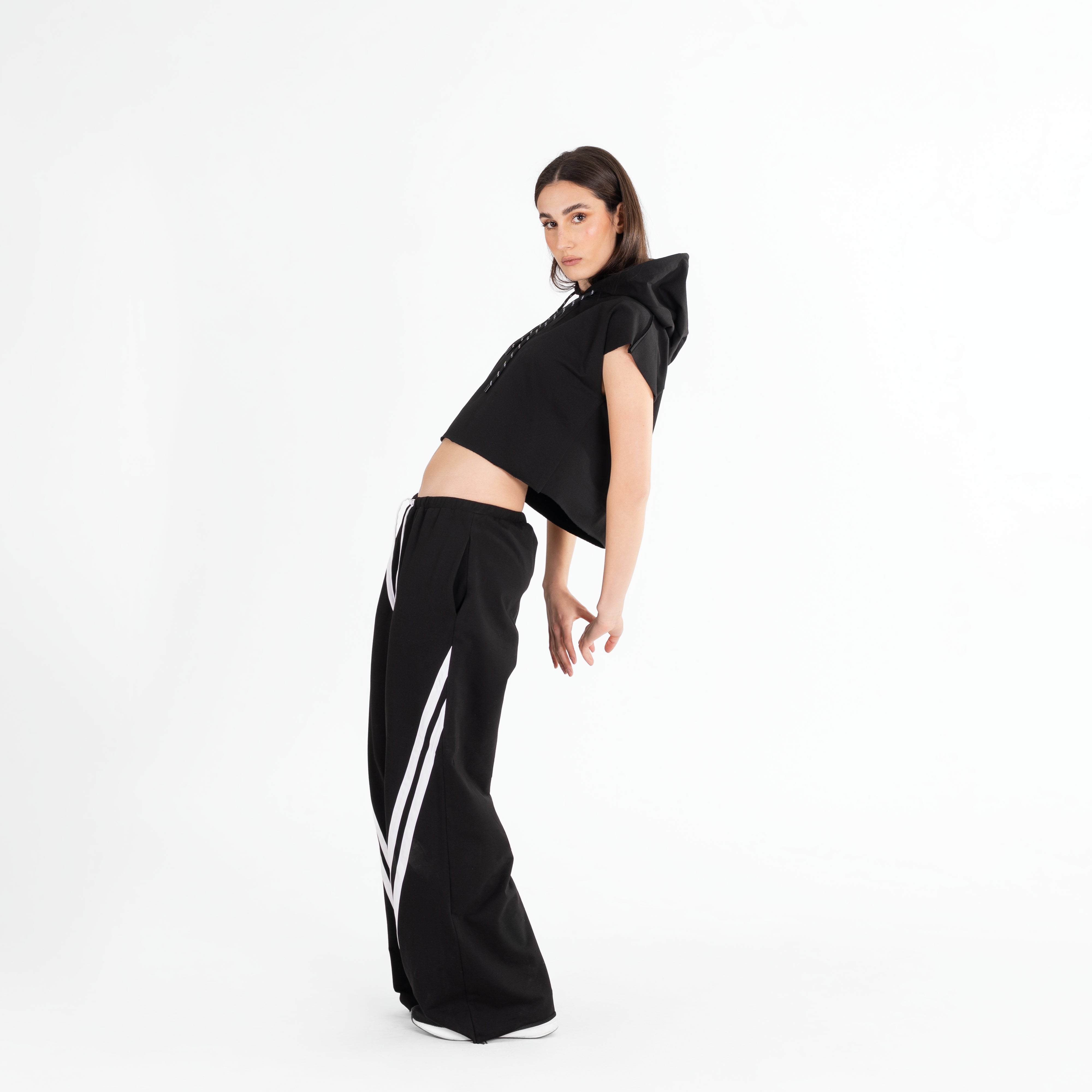 Bolt Crop Hoodie Top