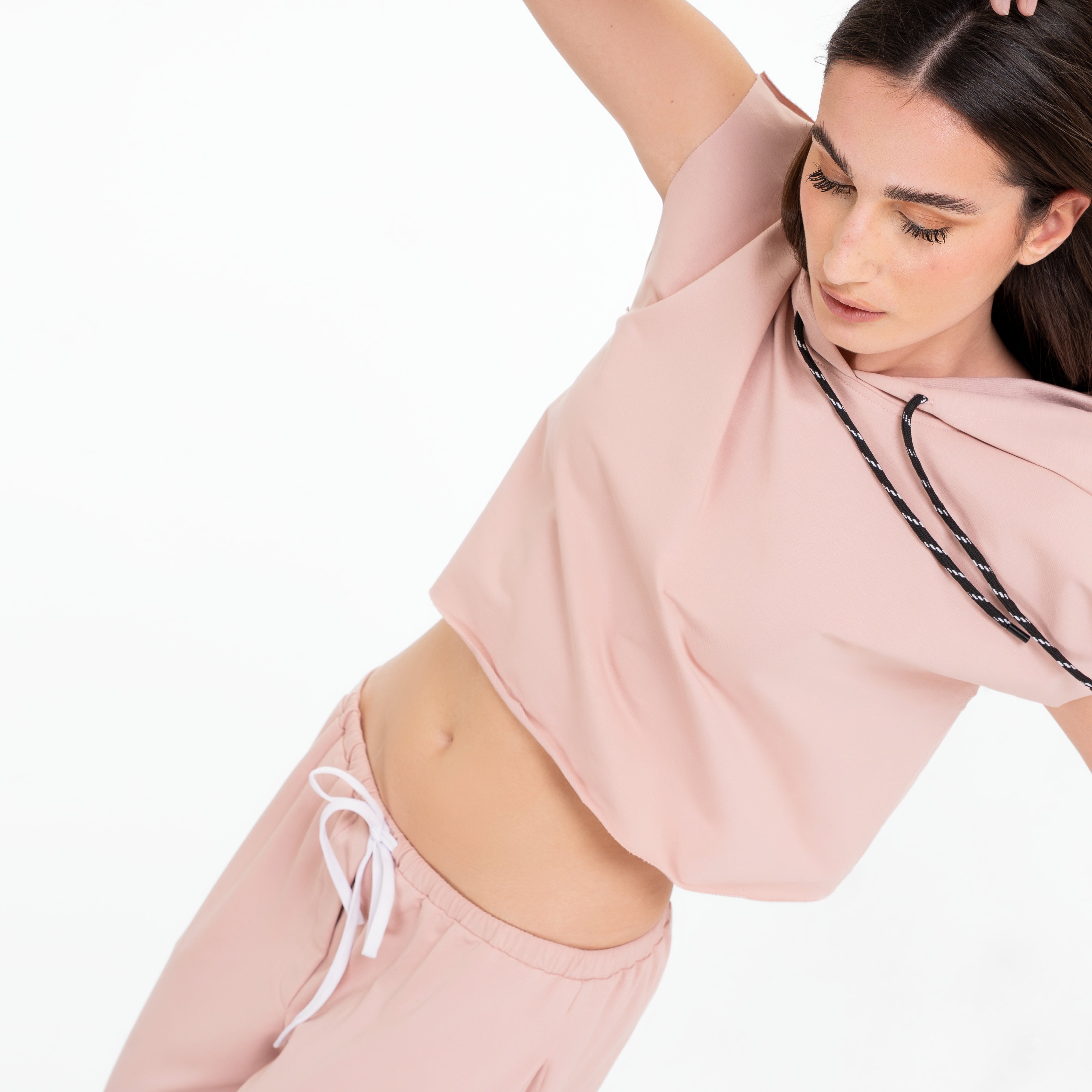 Bolt Crop Hoodie Top
