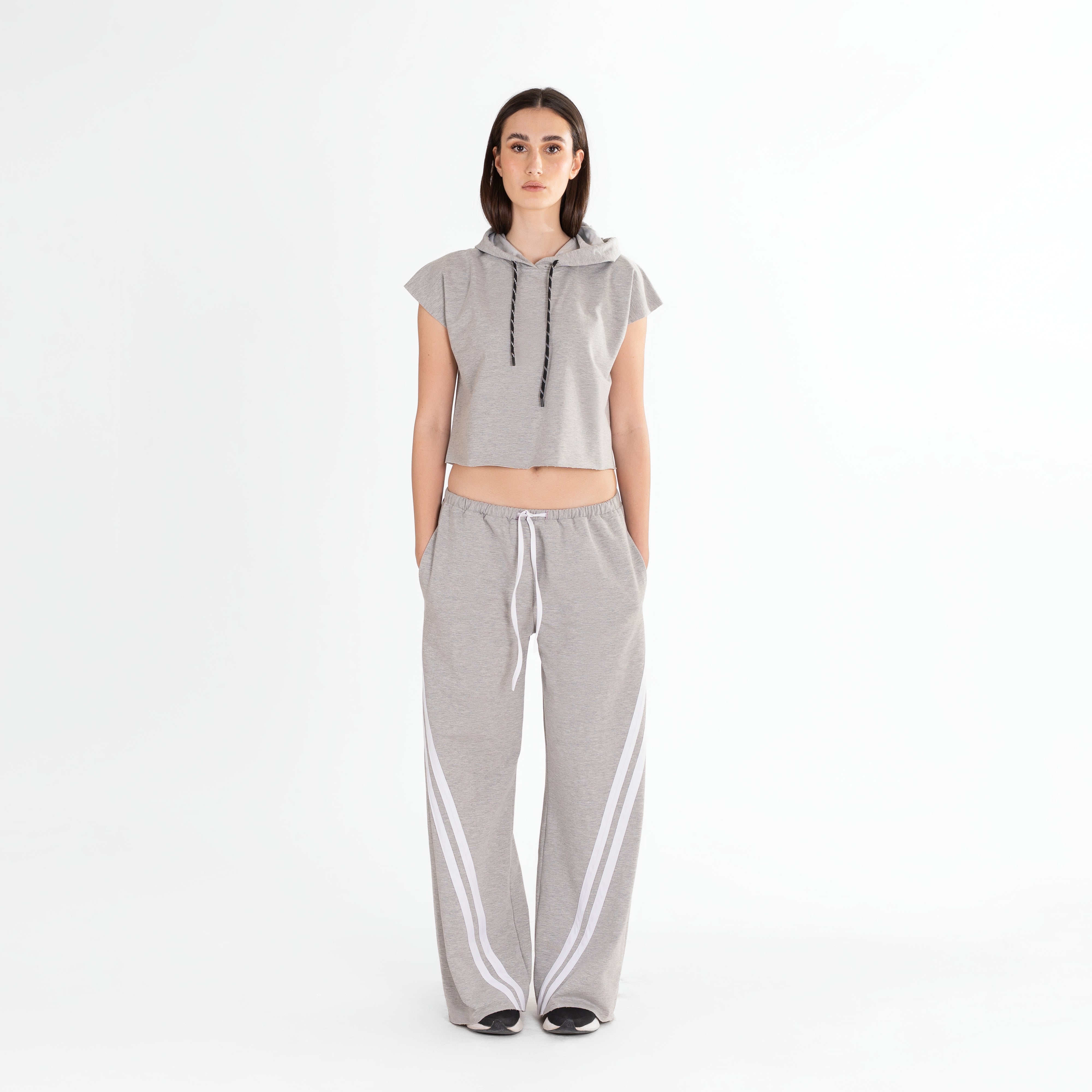 Bolt Crop Hoodie Top