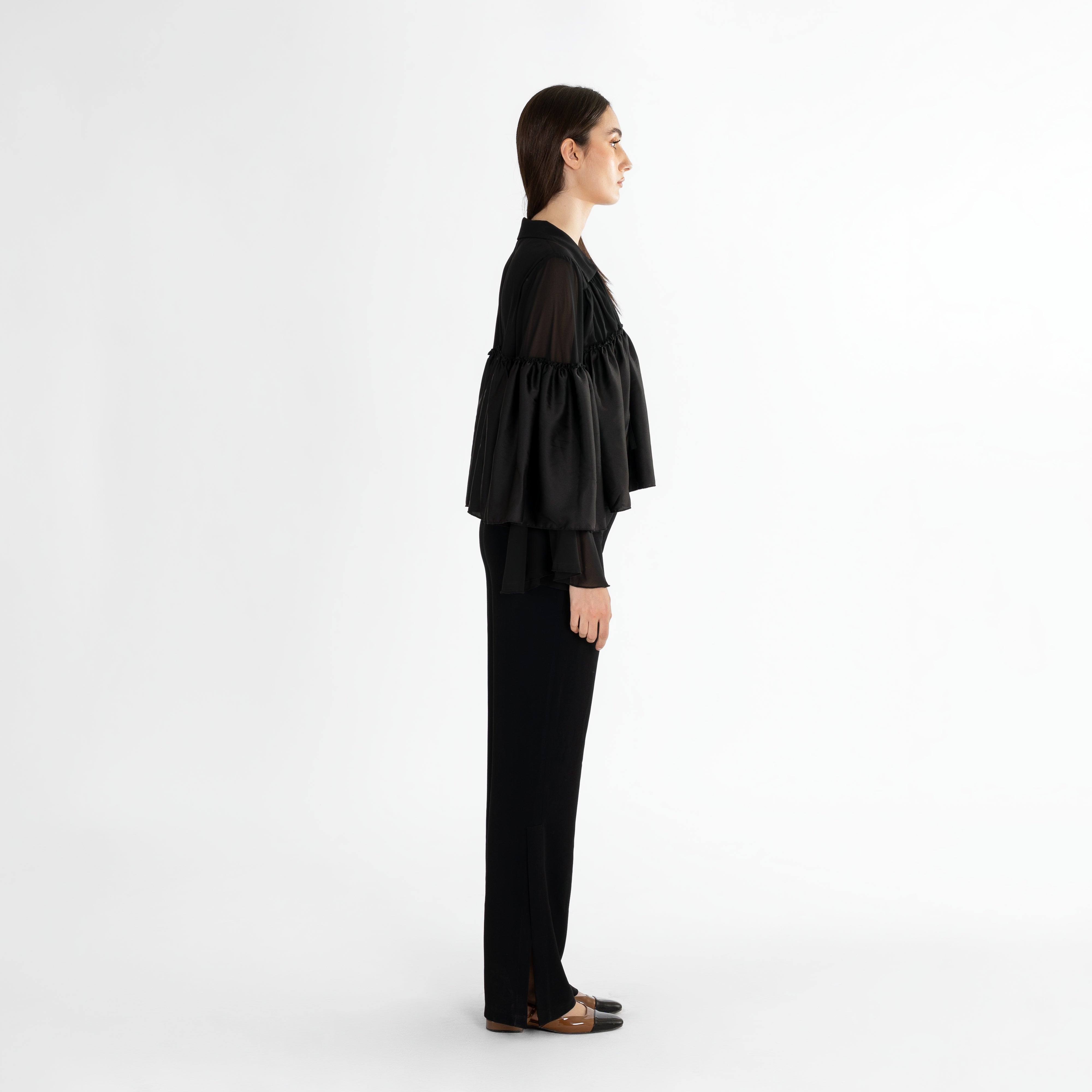 Statement Flounce Sleeve Blouse