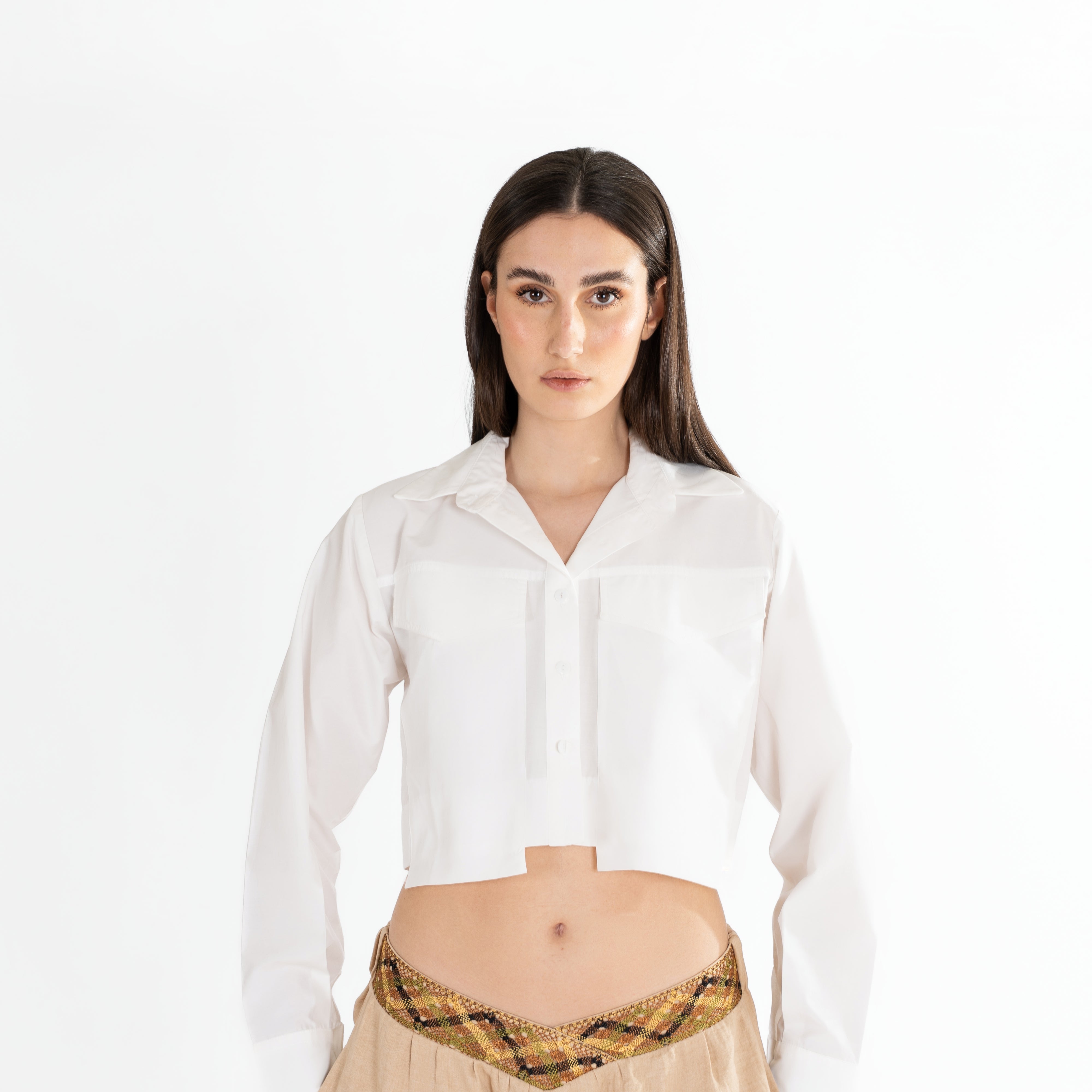 Cropped Utility Shirt