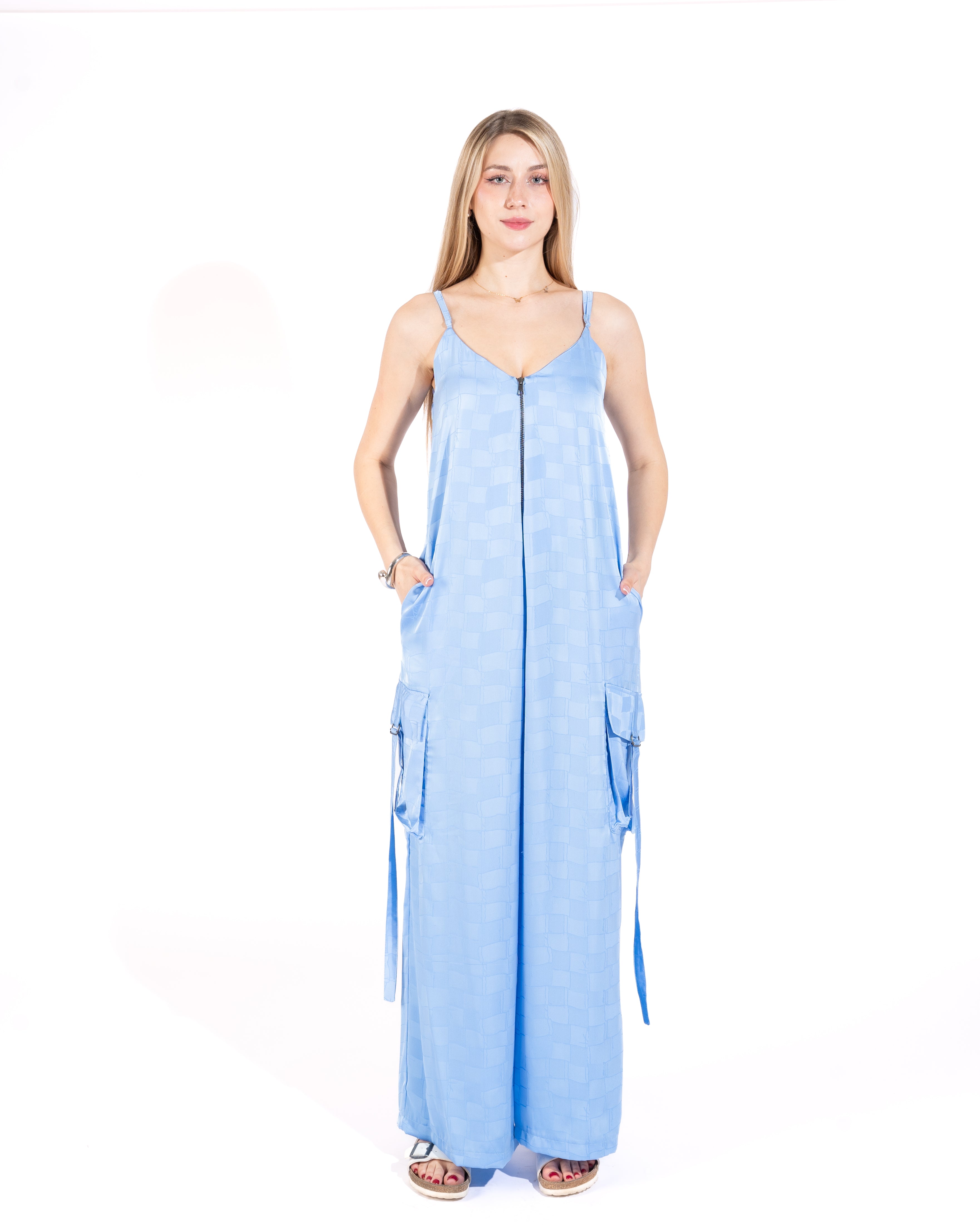 Cargo Pocket Wide-Leg Jumpsuit