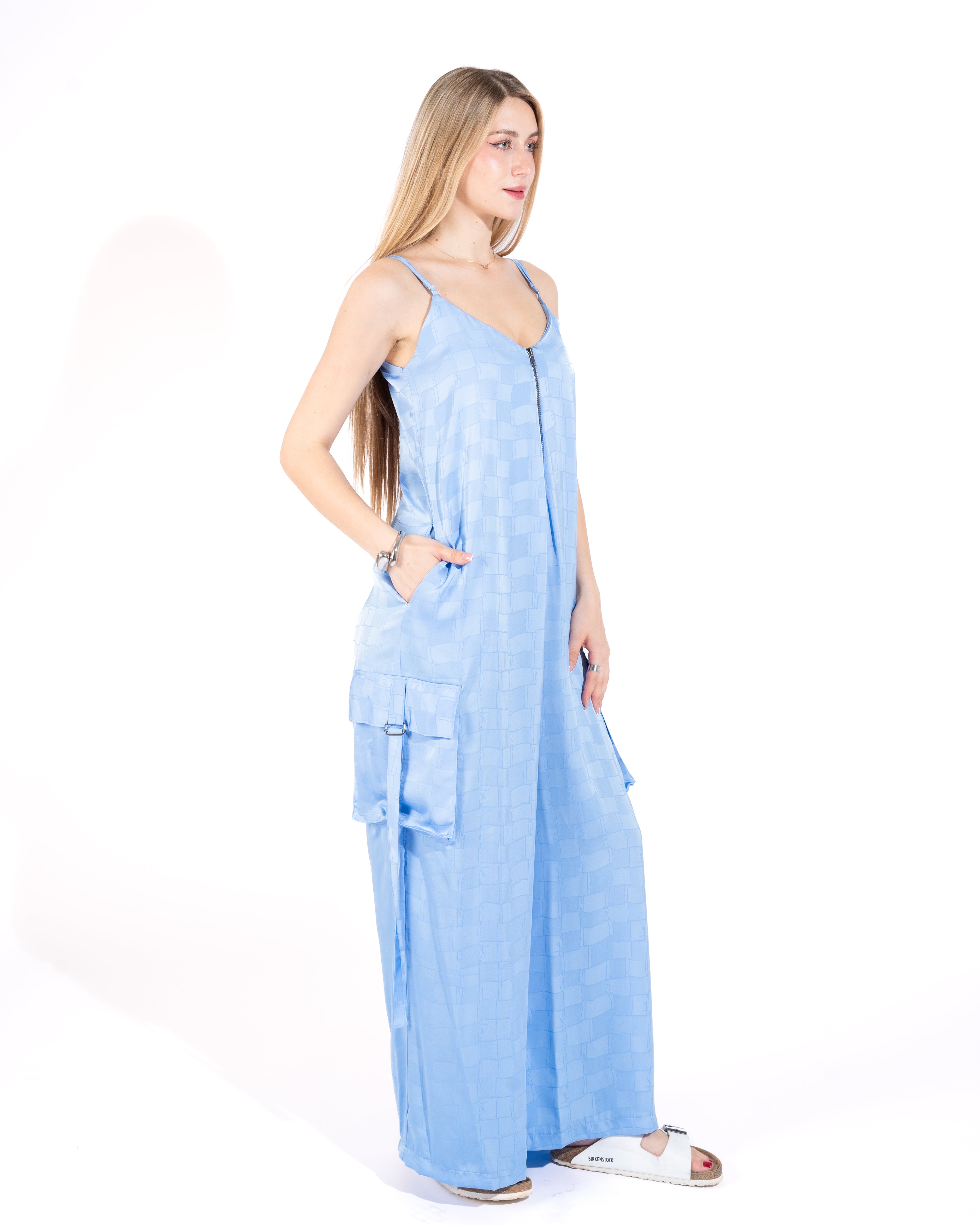 Cargo Pocket Wide-Leg Jumpsuit