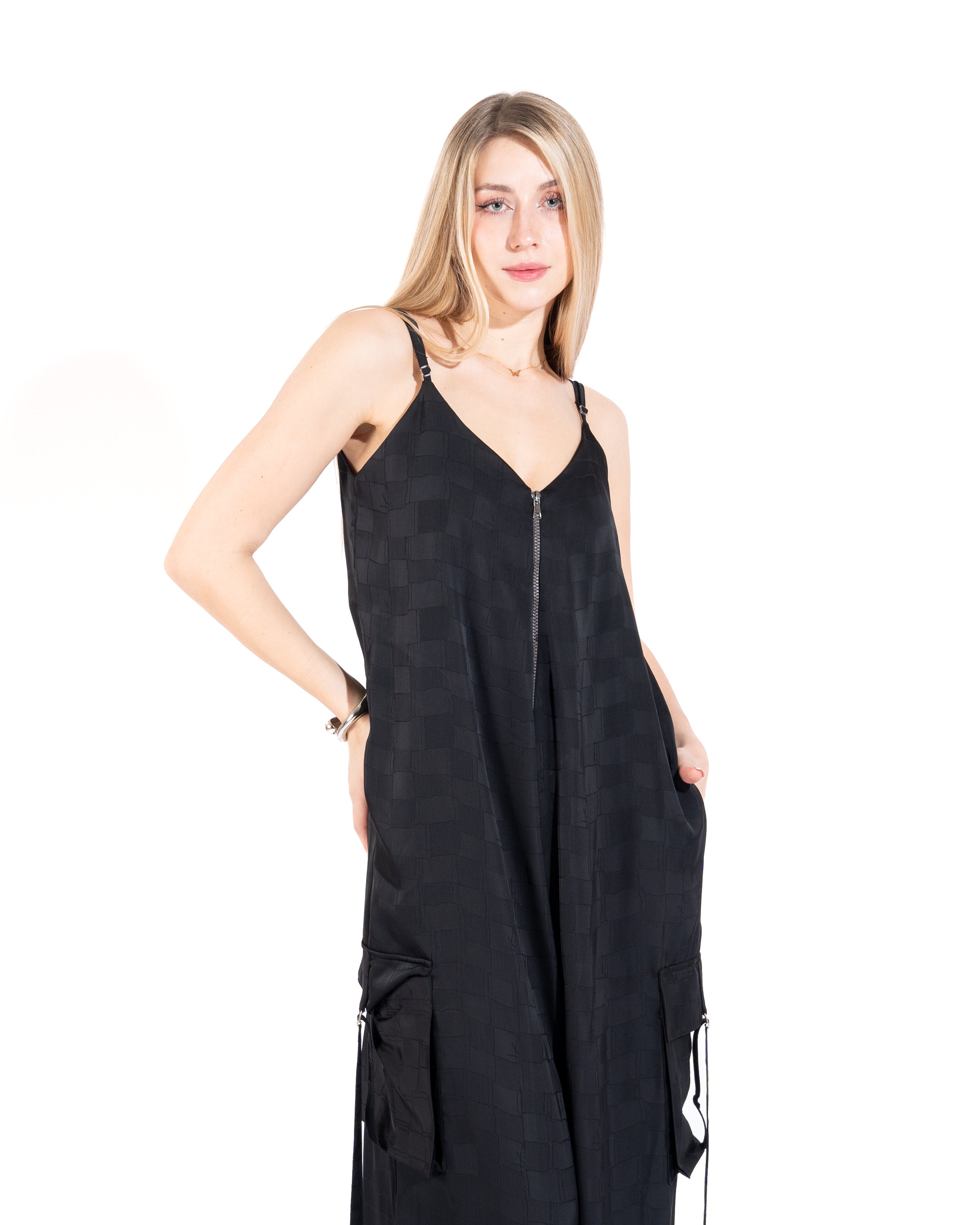 Cargo Pocket Wide-Leg Jumpsuit