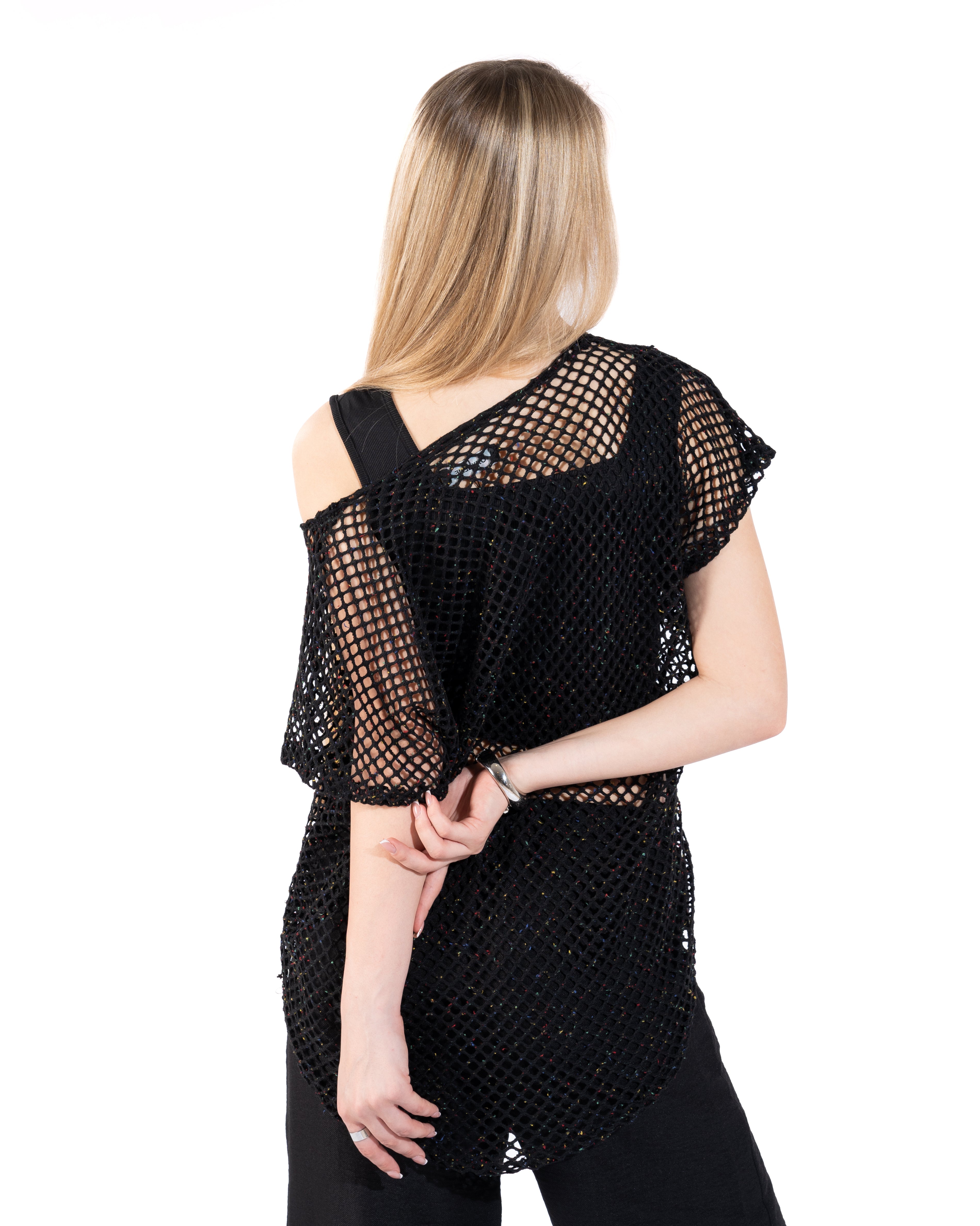 Oversized Mesh Fishnet Top