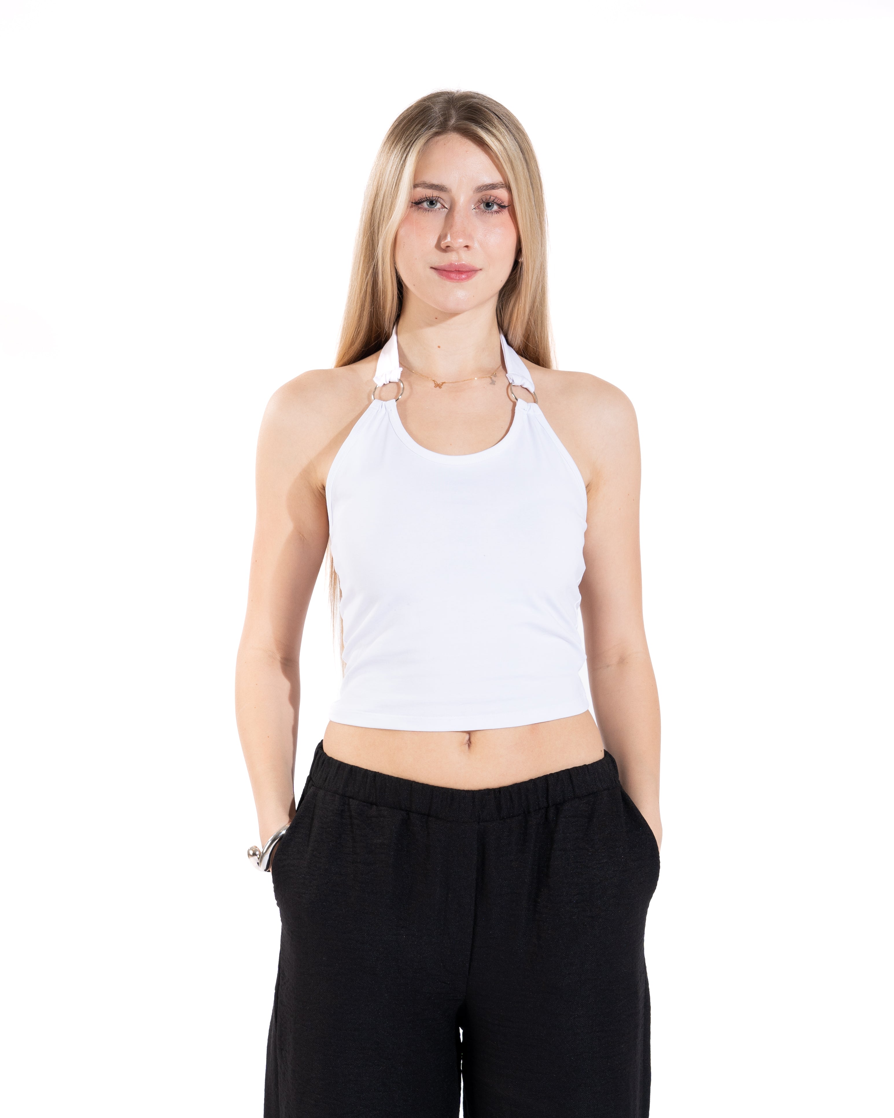 Ring Detail Halter Top