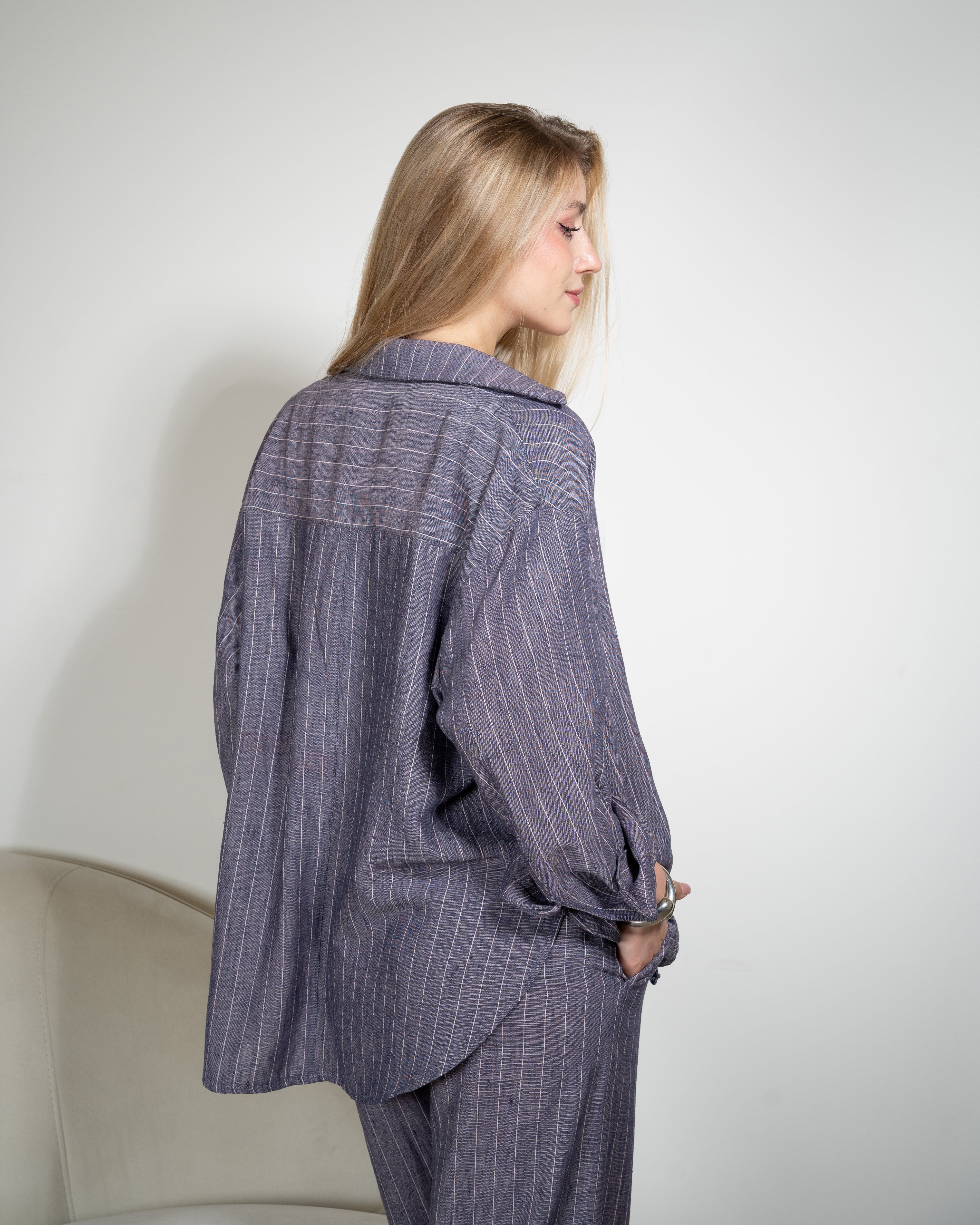 Pinstripe Button-Down Shirt