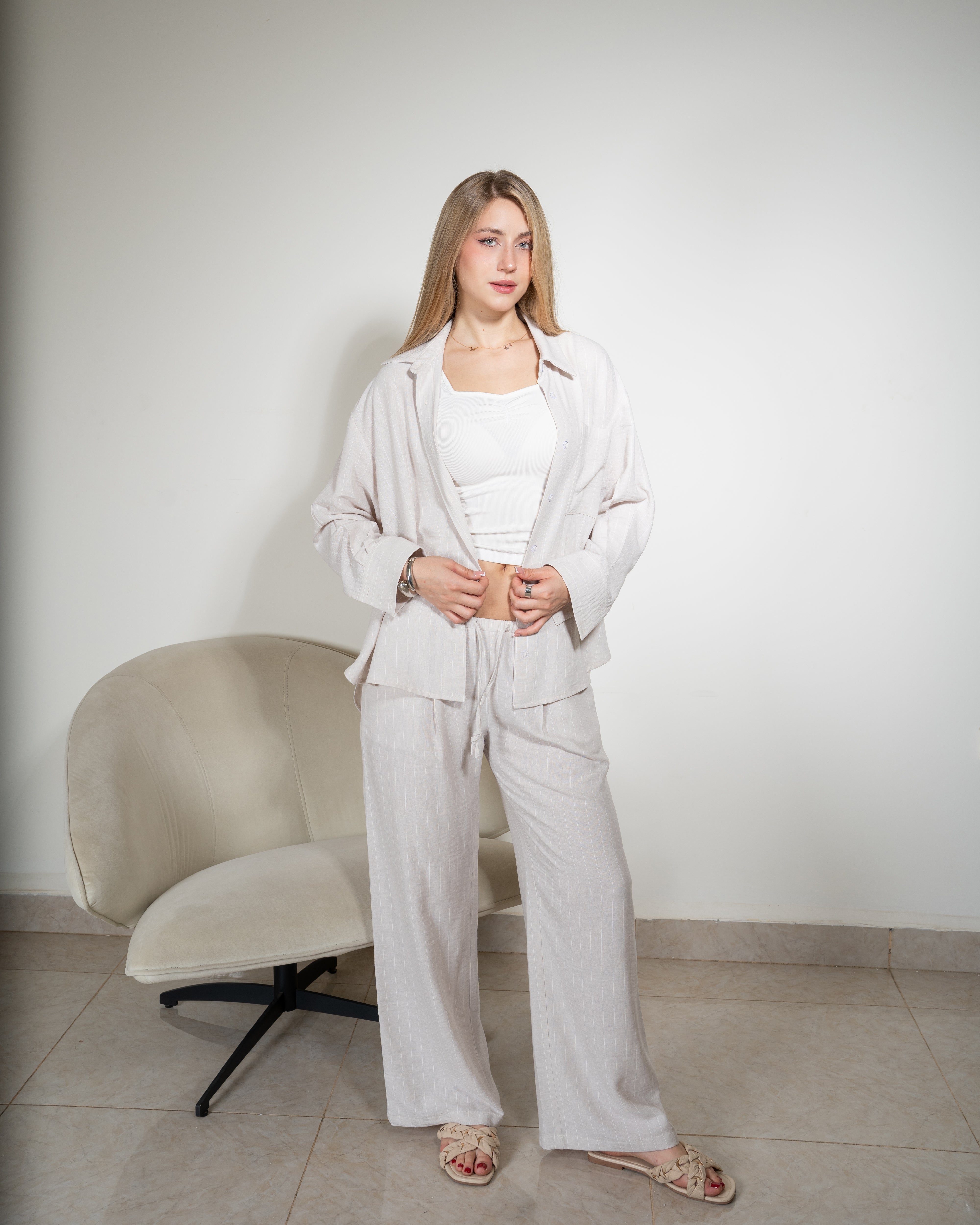 Pinstripe Button-Down Shirt