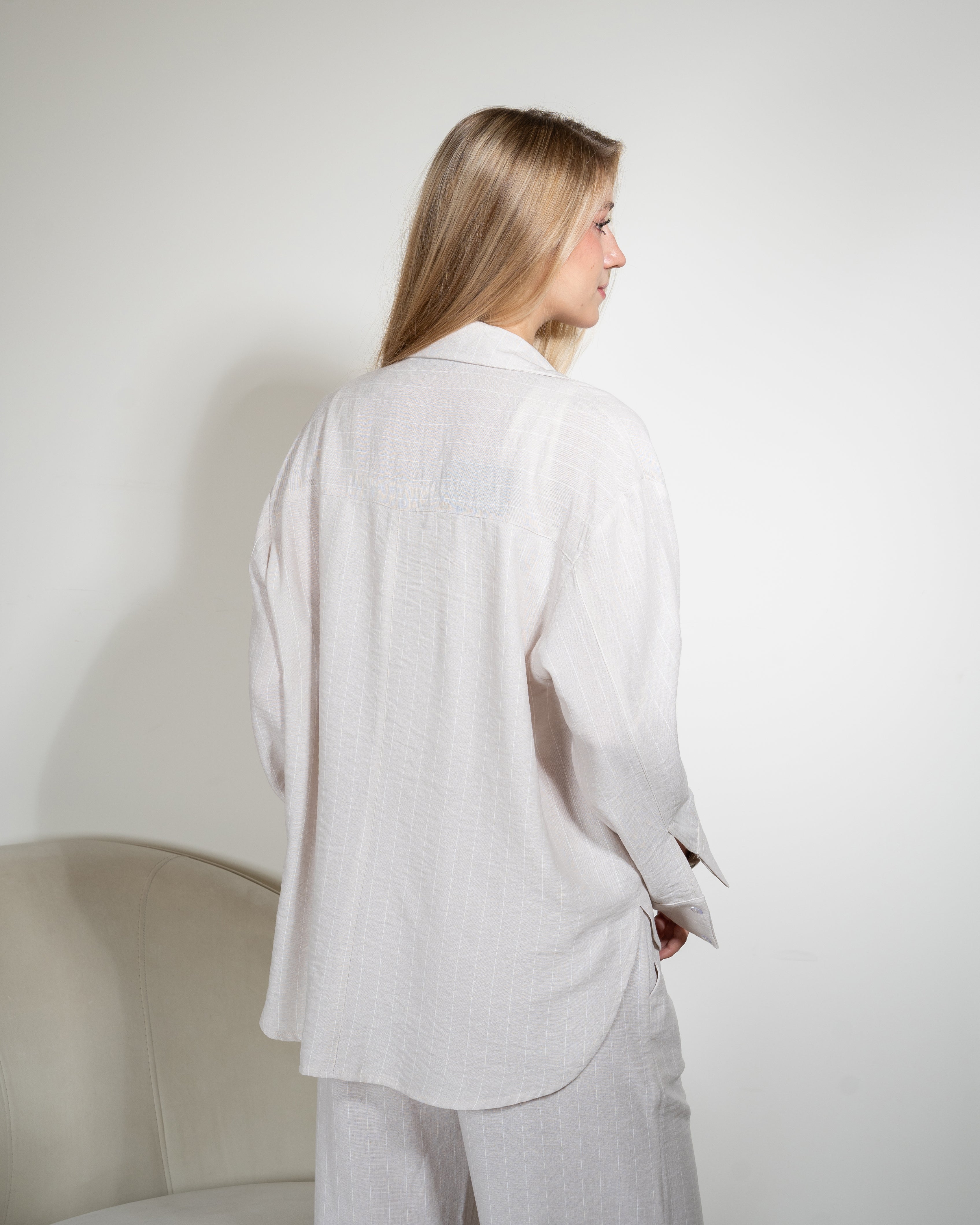 Pinstripe Button-Down Shirt