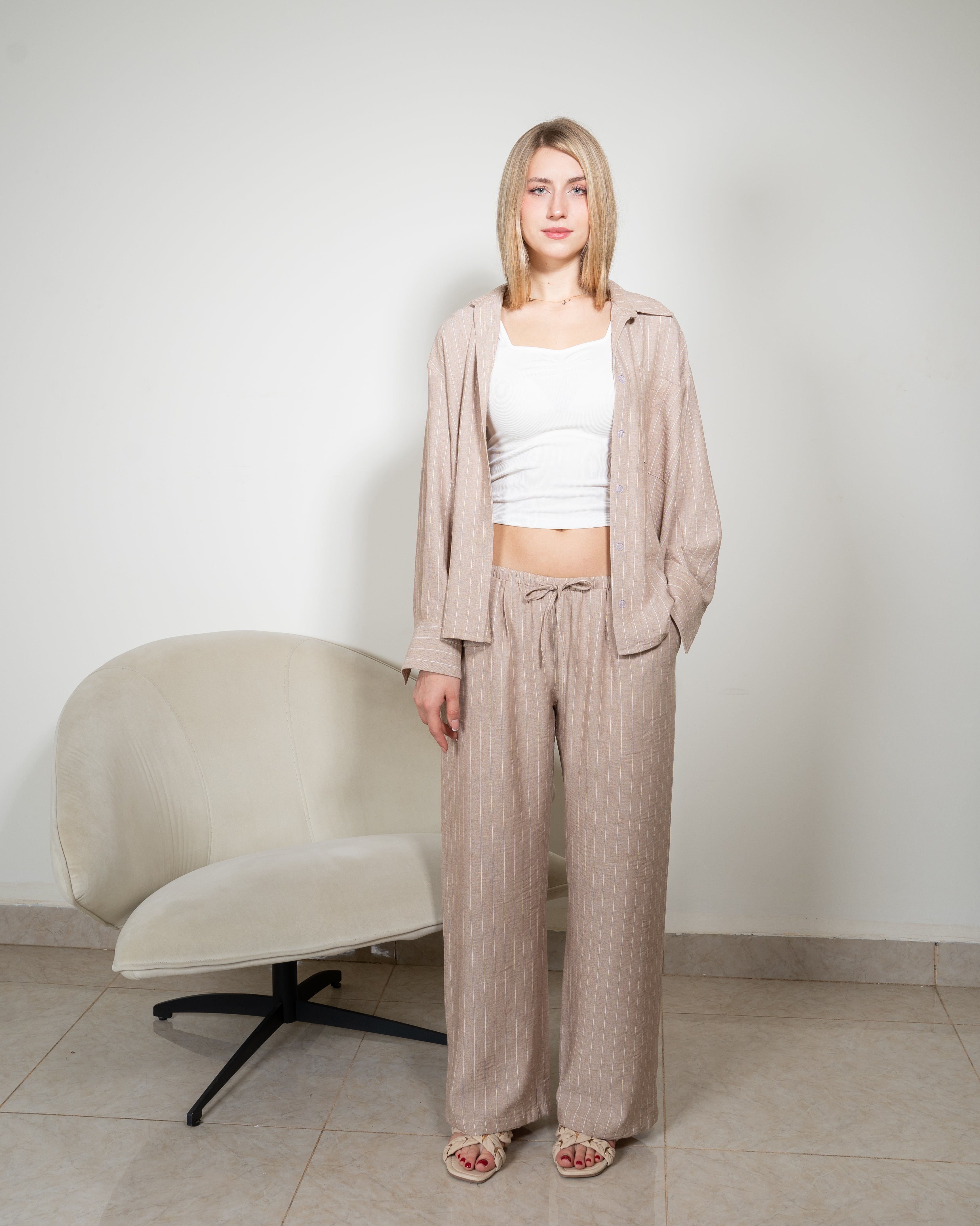 Pinstripe Button-Down Shirt