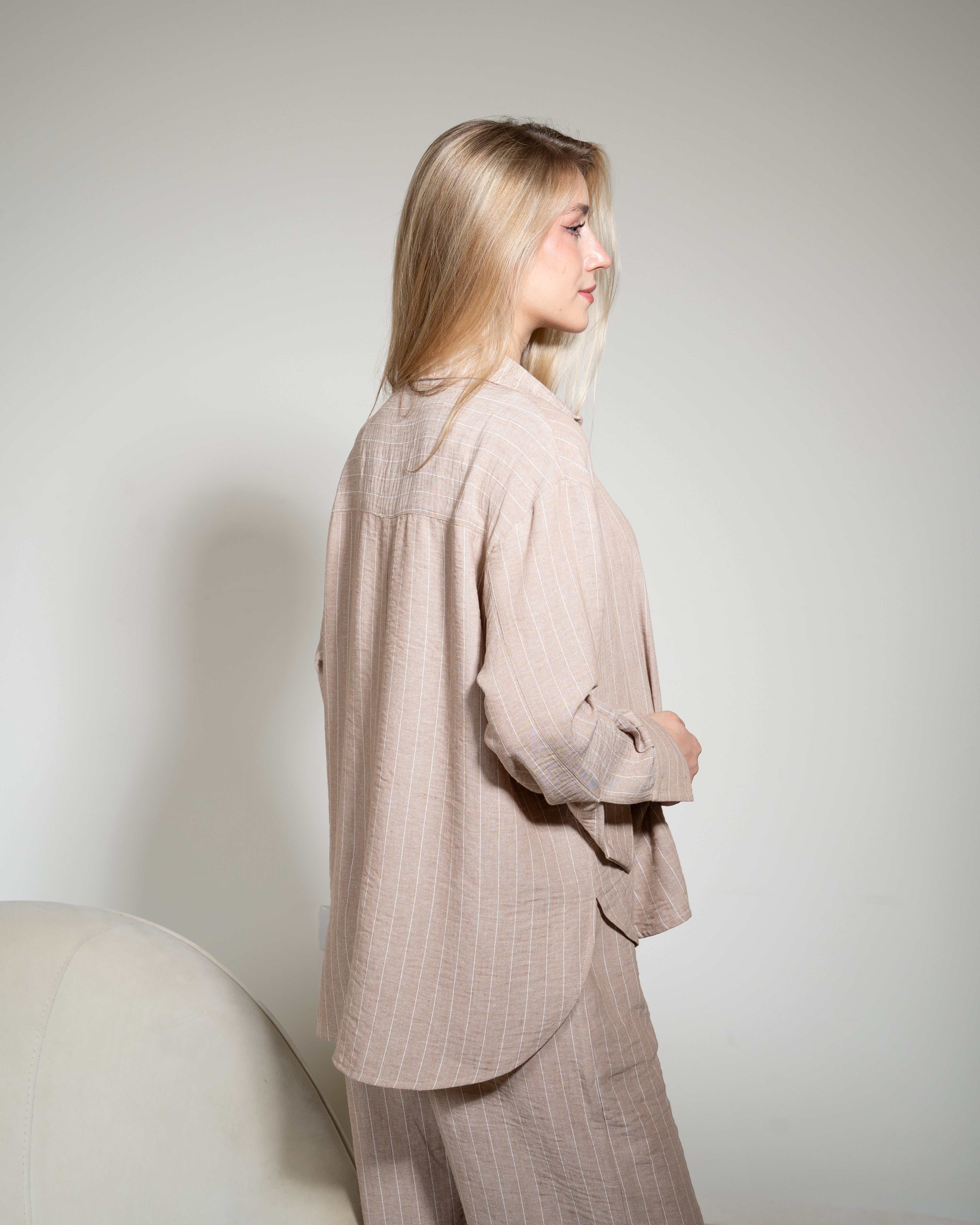 Pinstripe Button-Down Shirt