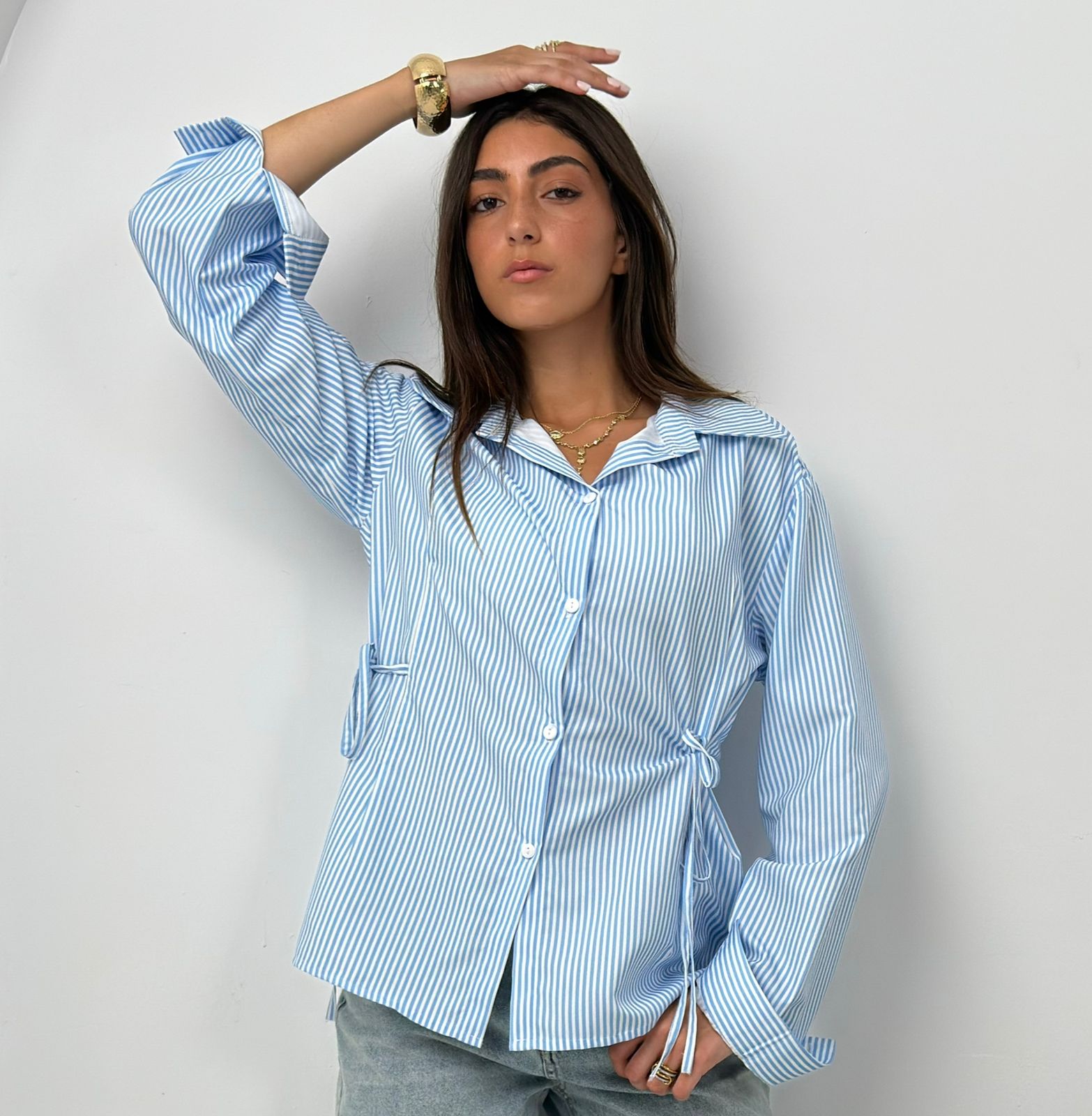 Harbor Stripe Adjustable Shirt