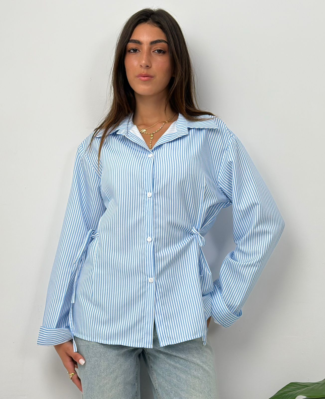 Harbor Stripe Adjustable Shirt