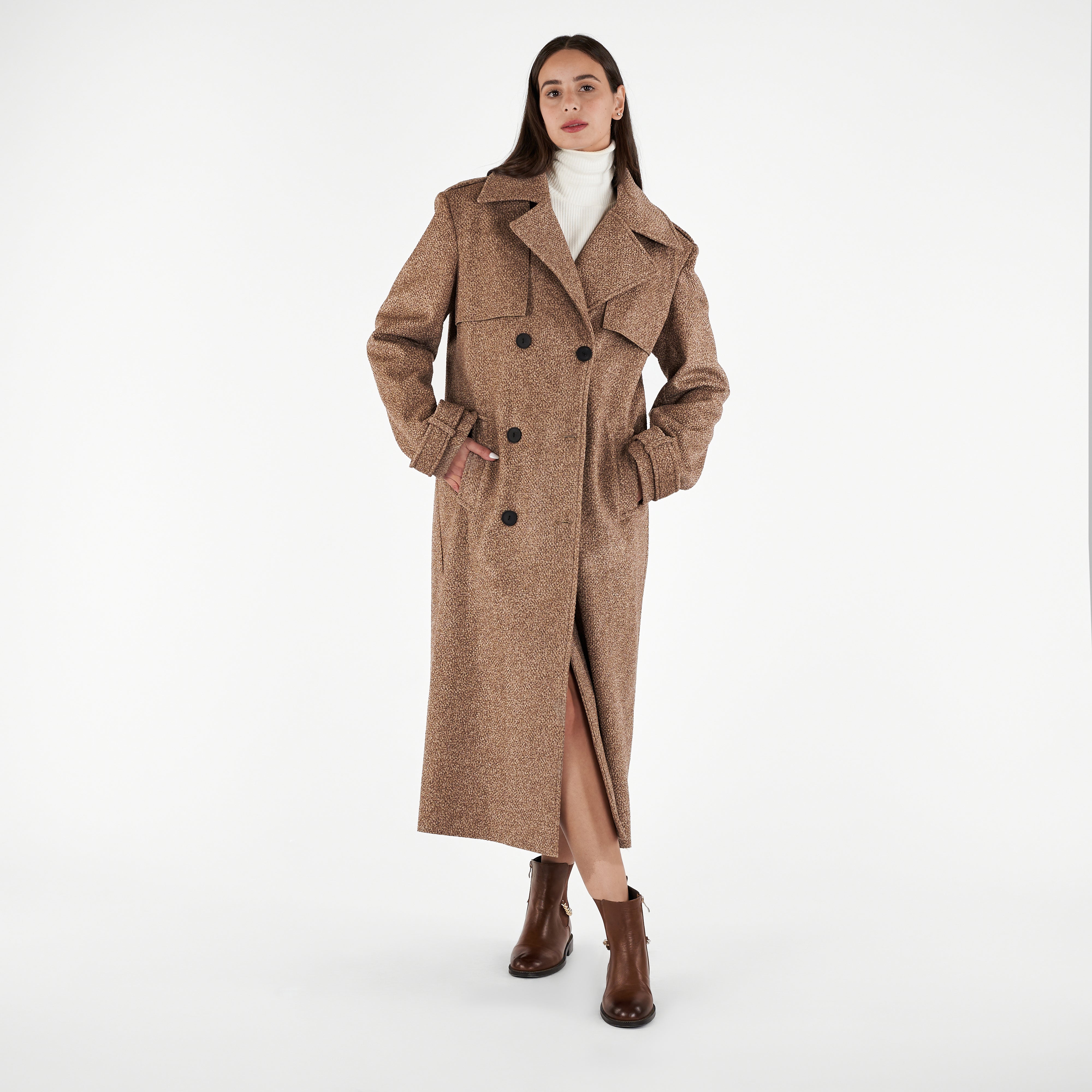 Double Breasted Longline Coat