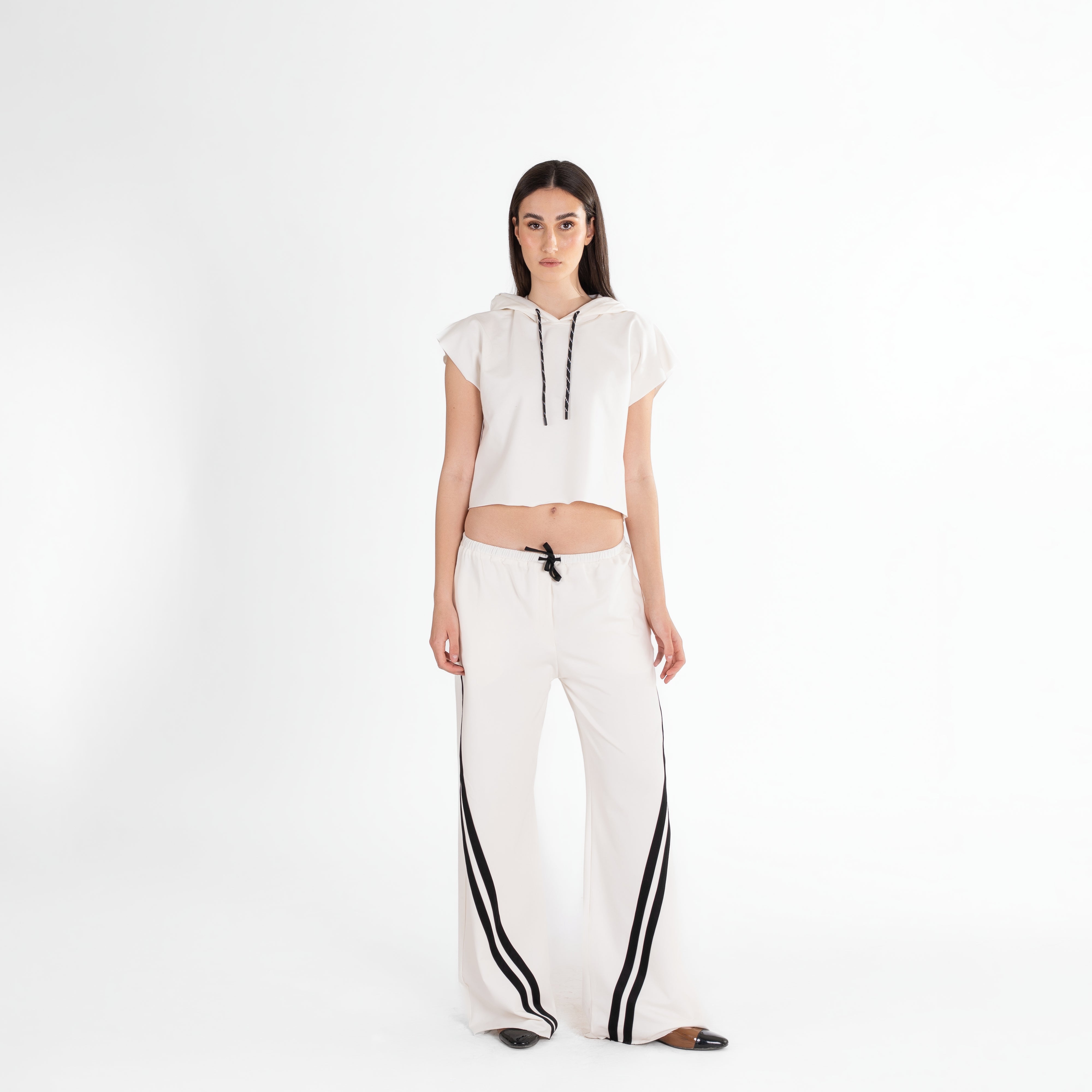 Wide-Leg Track Pants