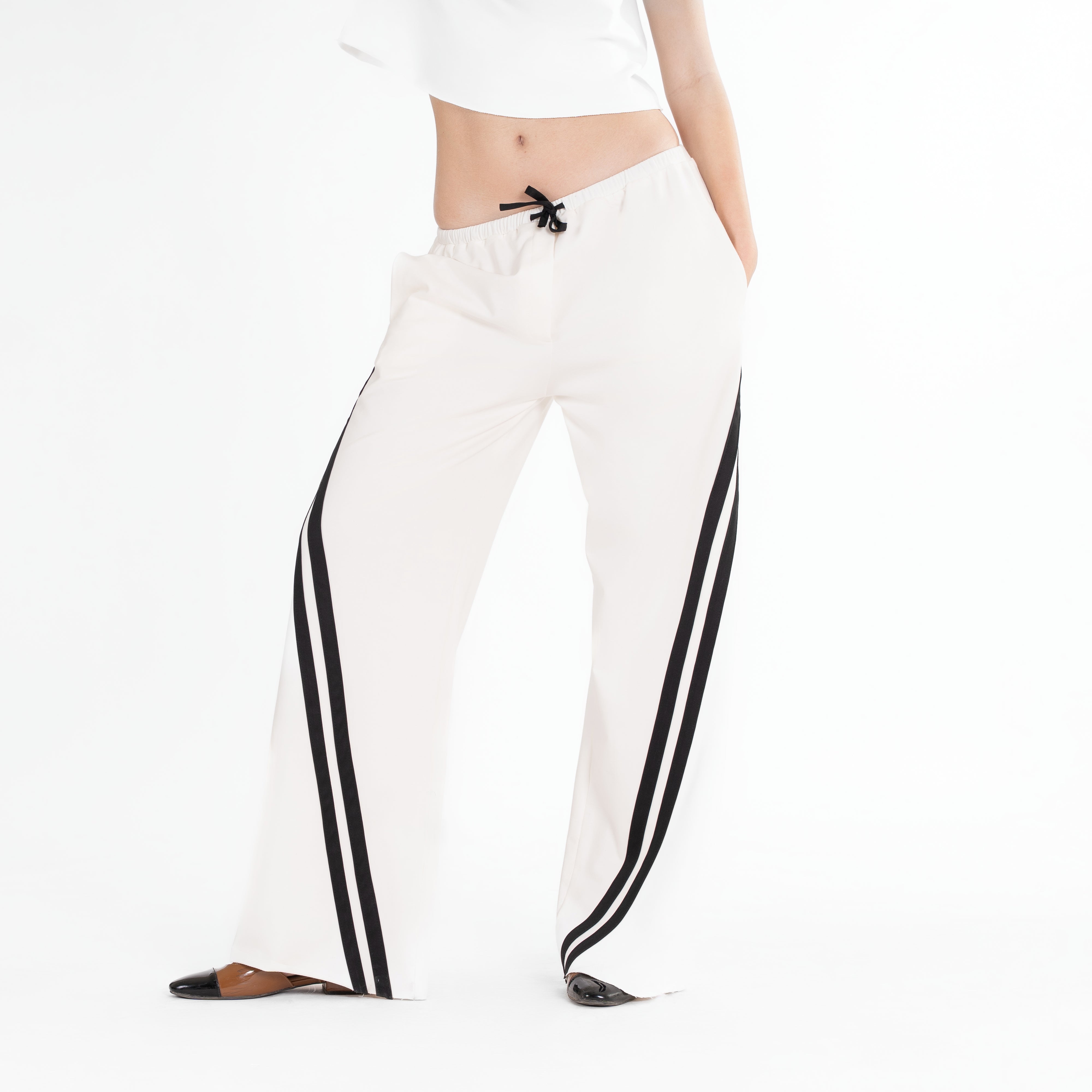 Wide-Leg Track Pants
