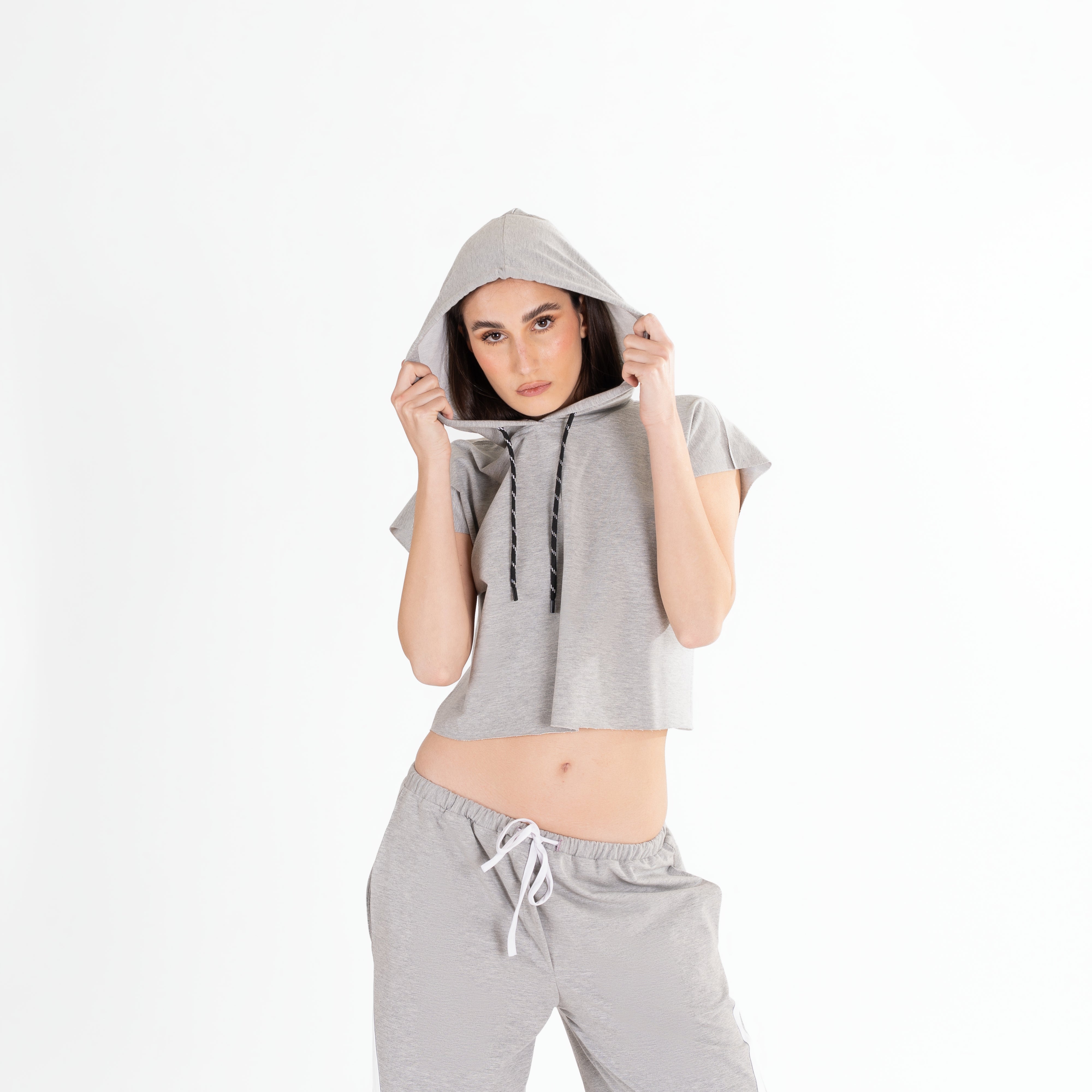Bolt Crop Hoodie Top