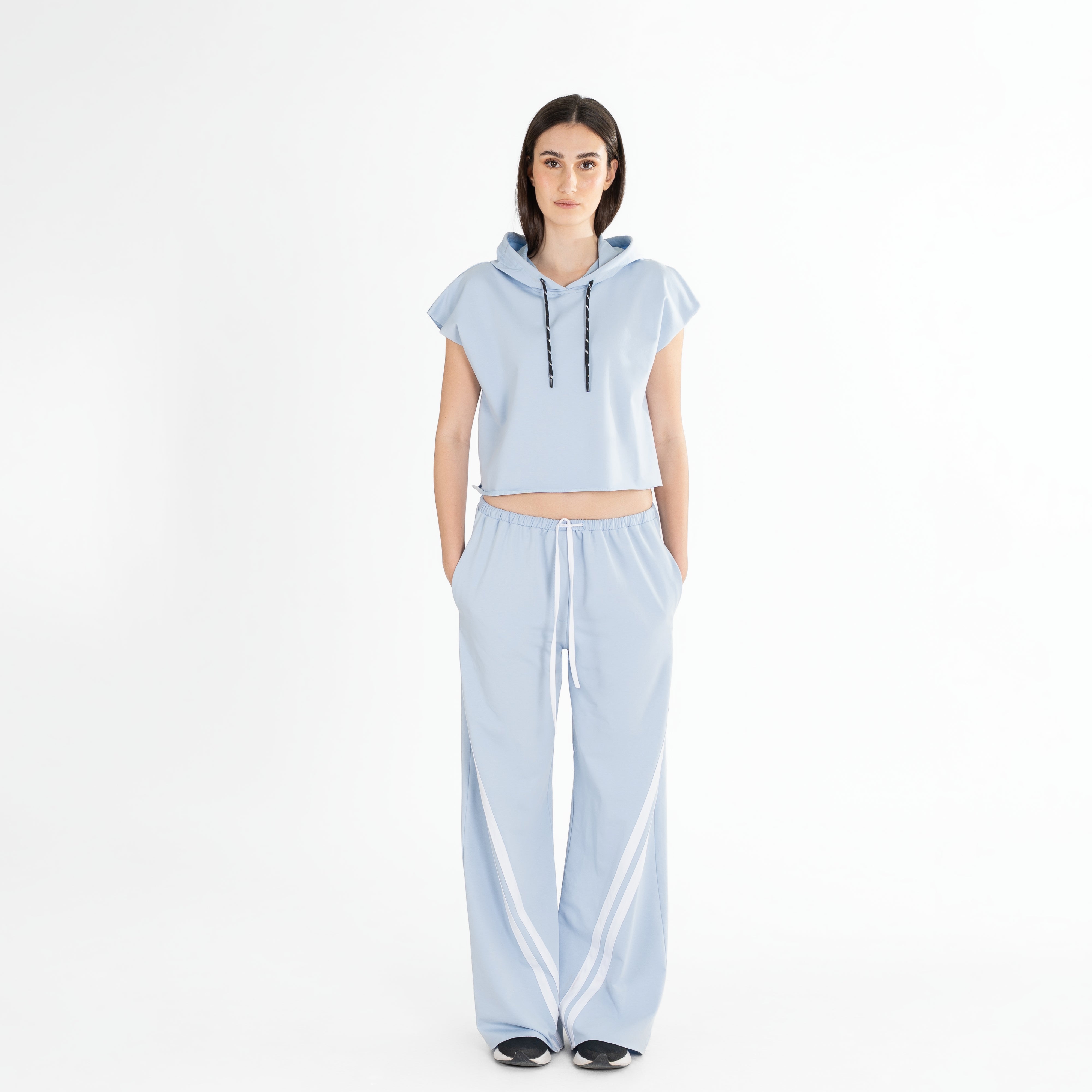 Wide-Leg Track Pants