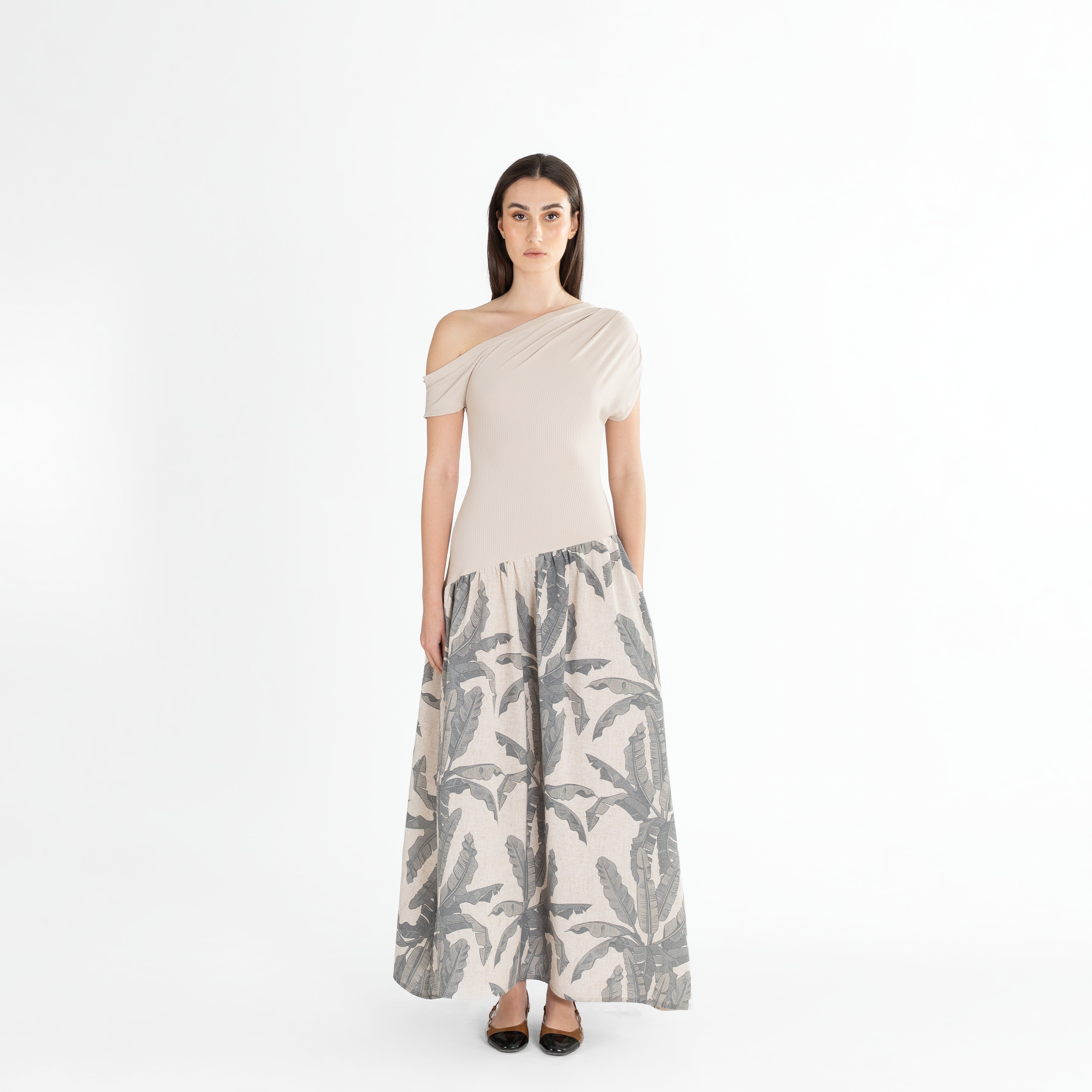 Asymmetrical One-Shoulder Maxi Dress