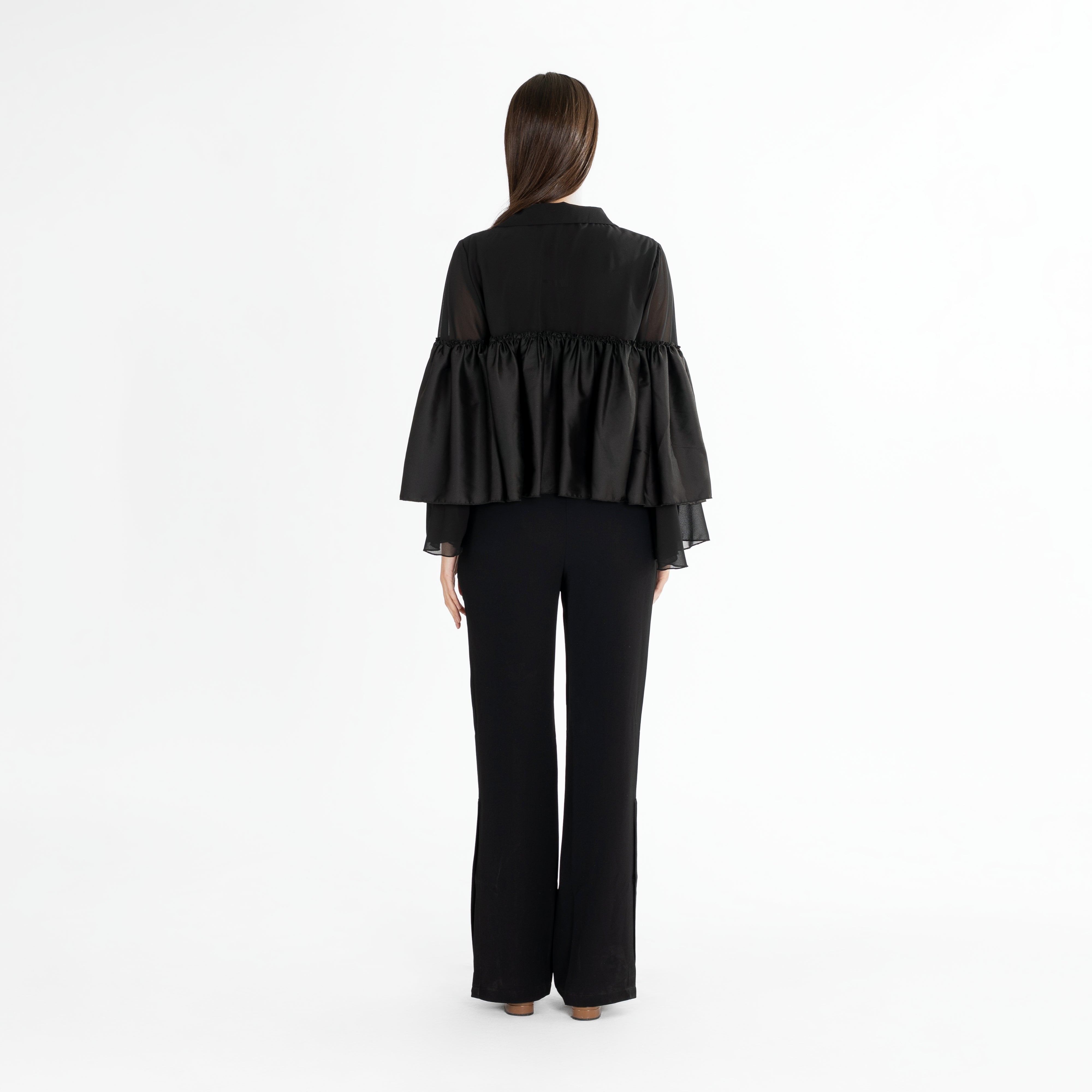 Statement Flounce Sleeve Blouse