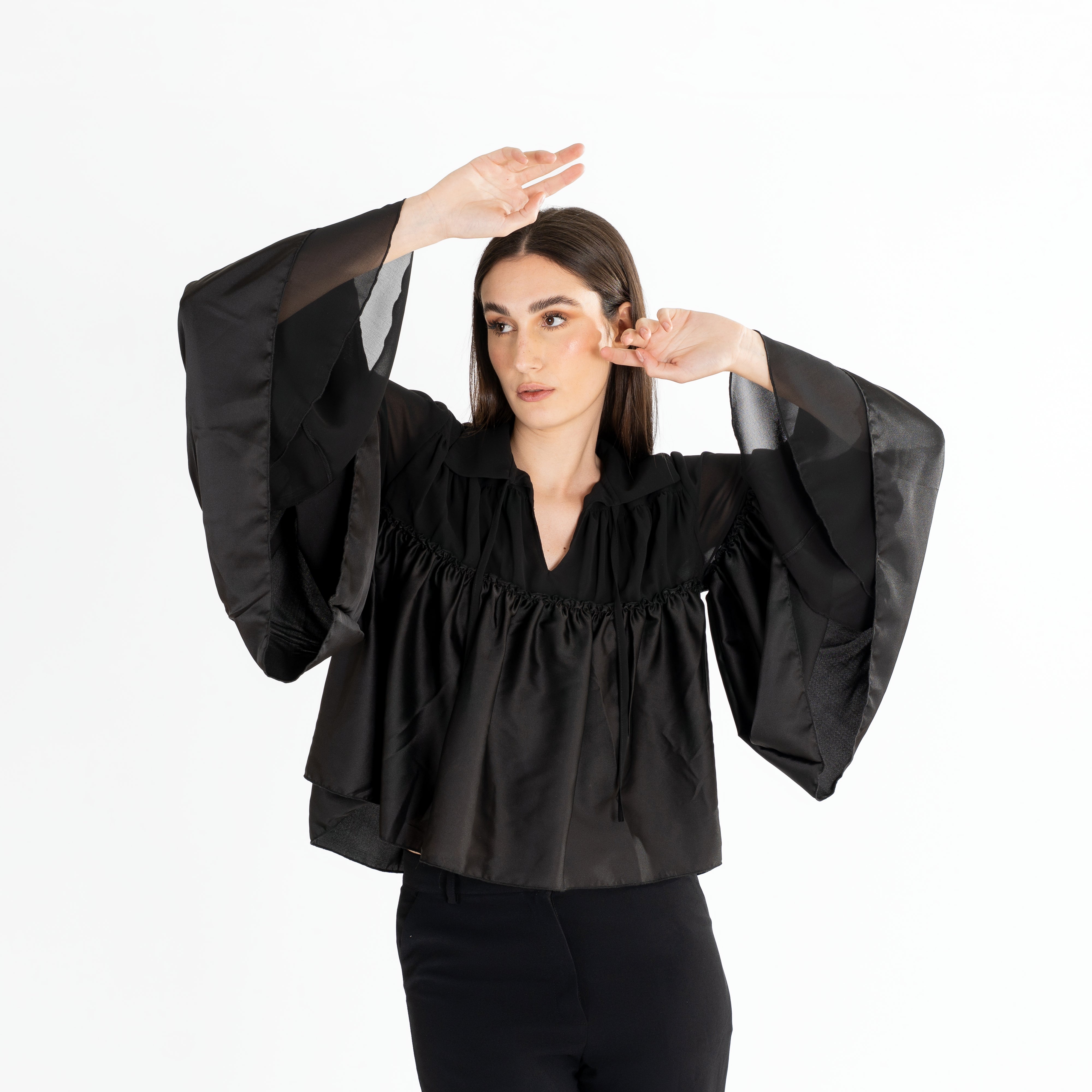 Statement Flounce Sleeve Blouse