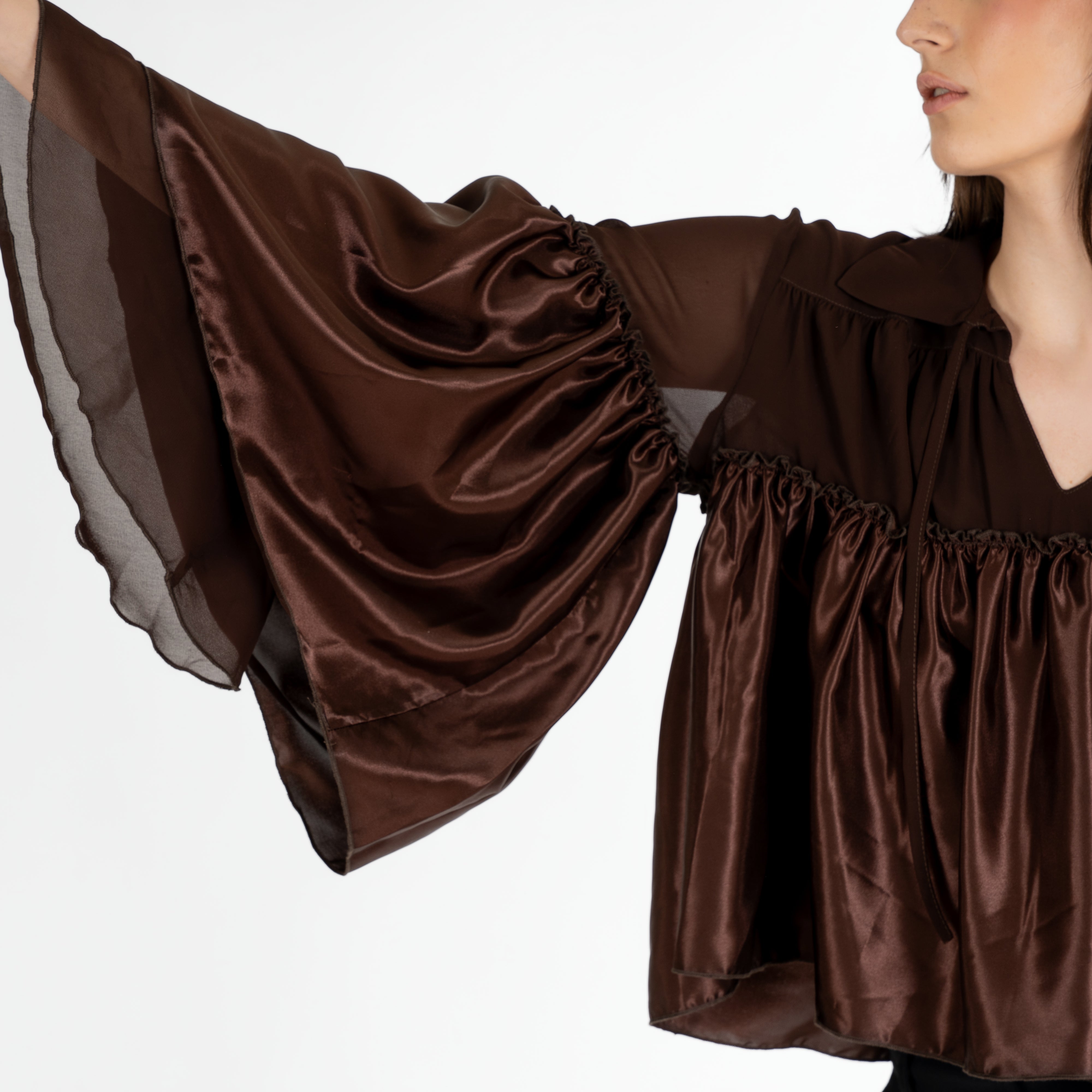 Statement Flounce Sleeve Blouse