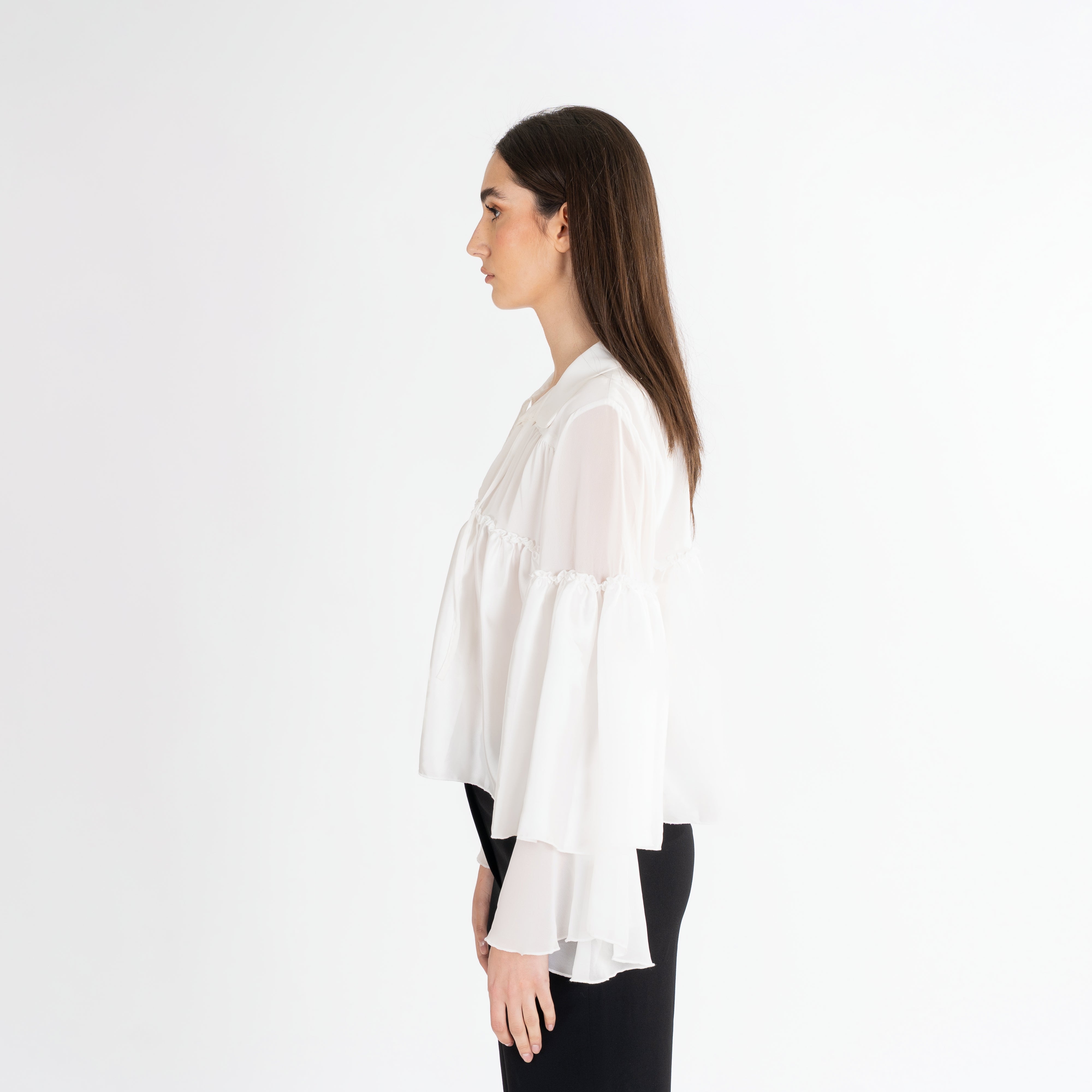 Statement Flounce Sleeve Blouse