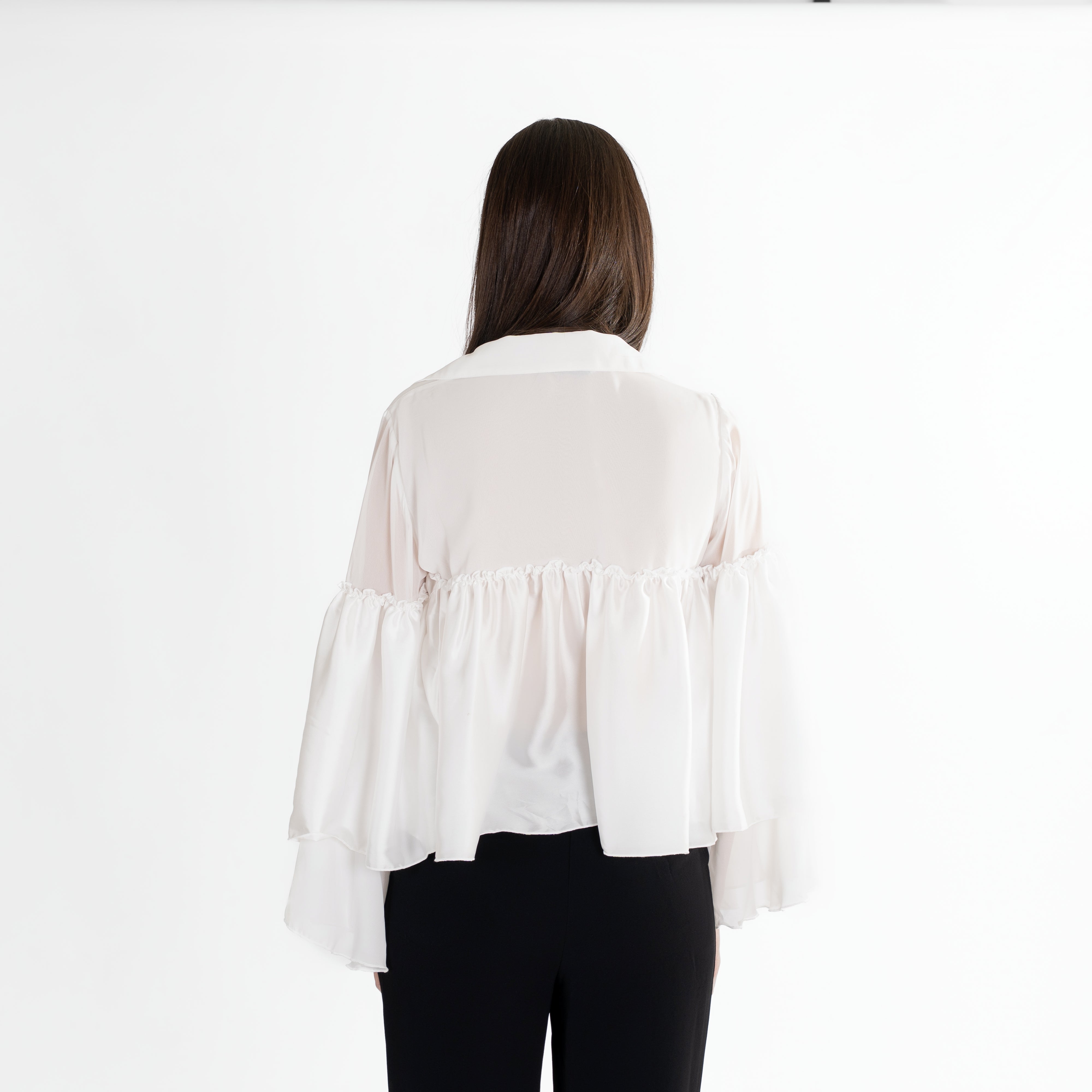 Statement Flounce Sleeve Blouse