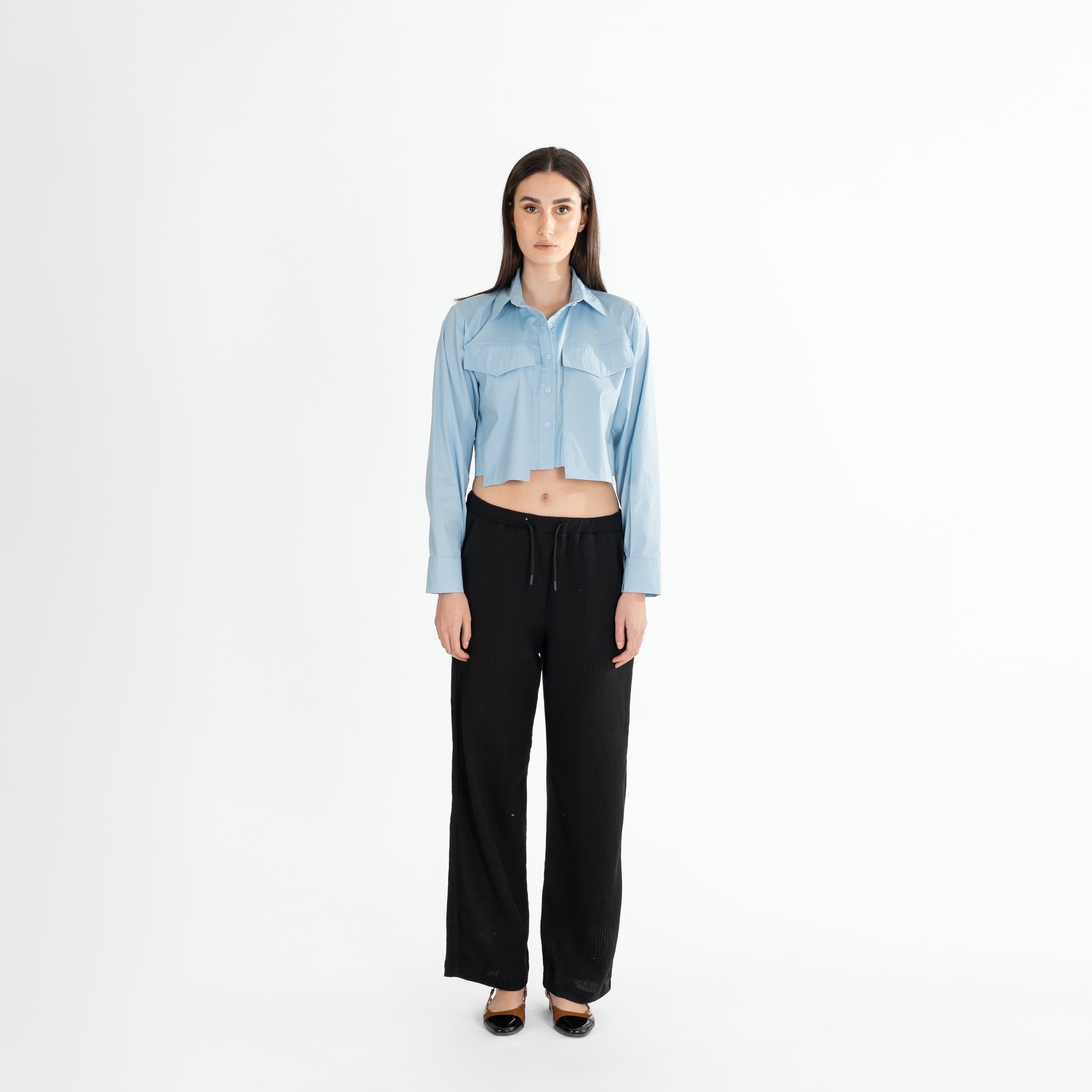 Cropped Utility Shirt