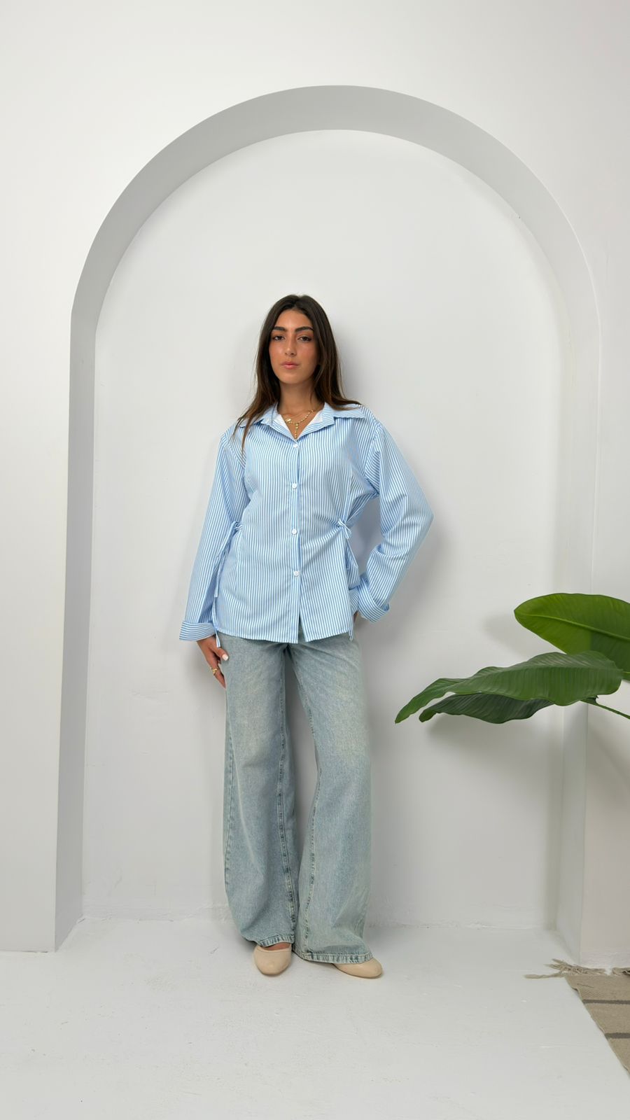 Harbor Stripe Adjustable Shirt