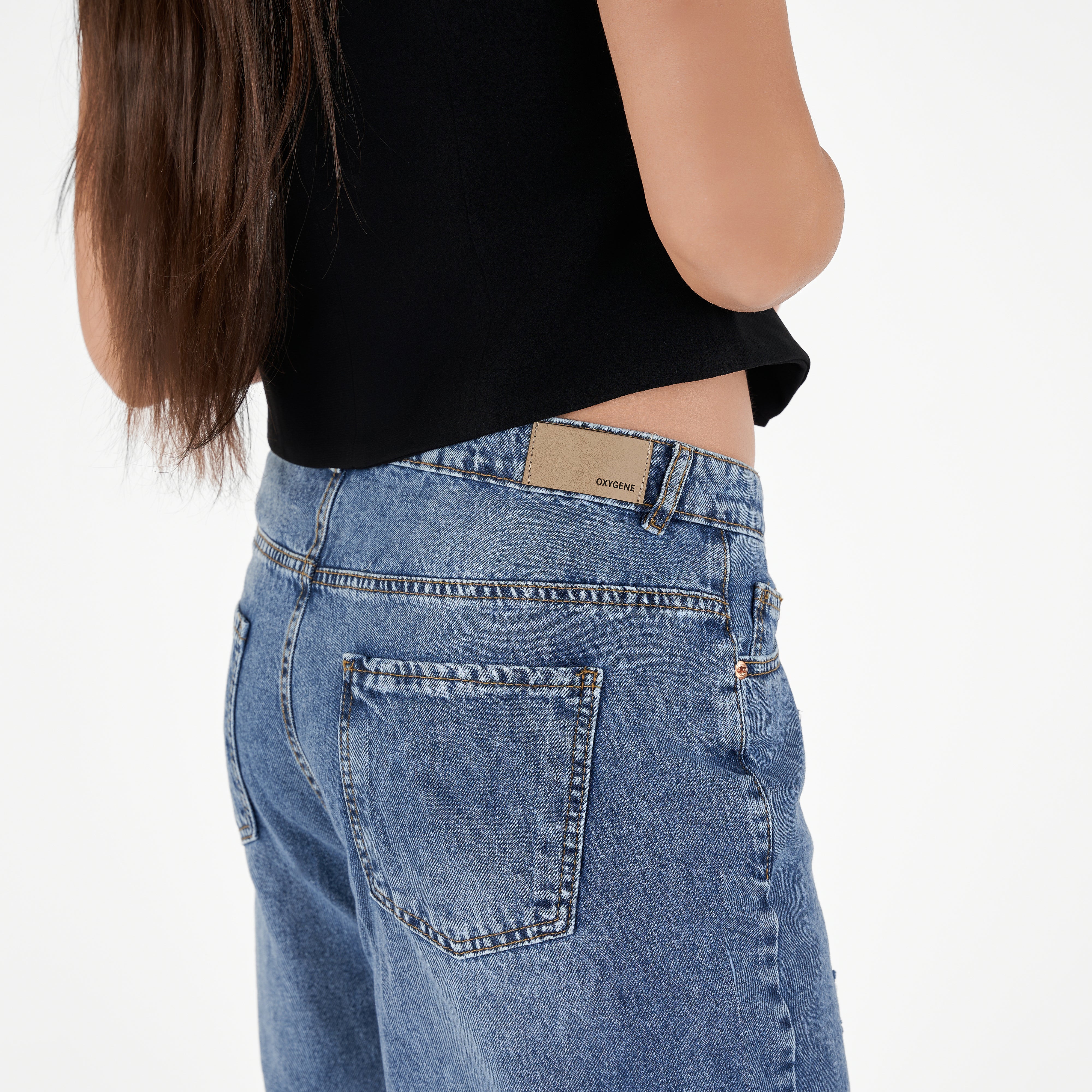 Wide Leg Denim Pants