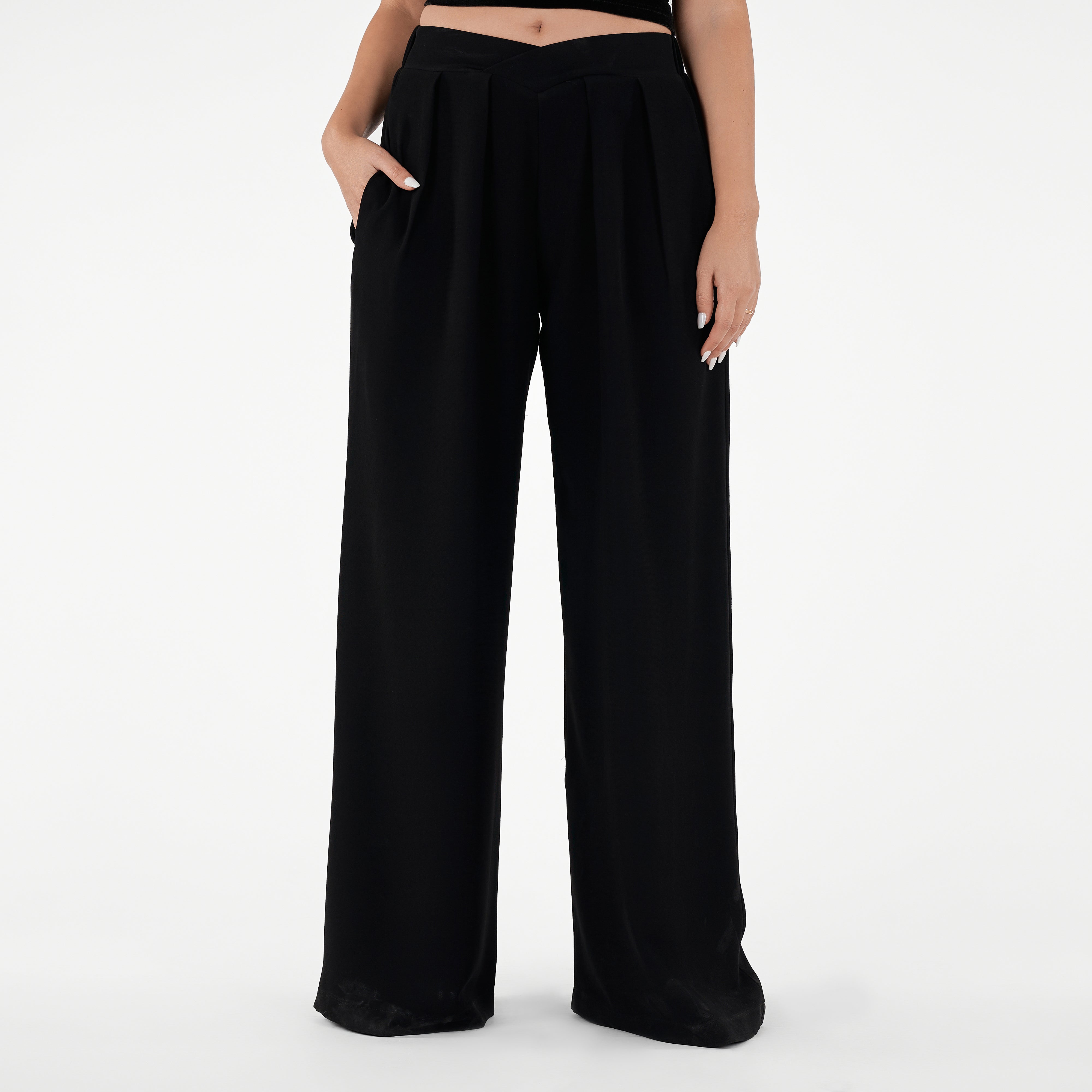 Plain Wide Leg Trouser