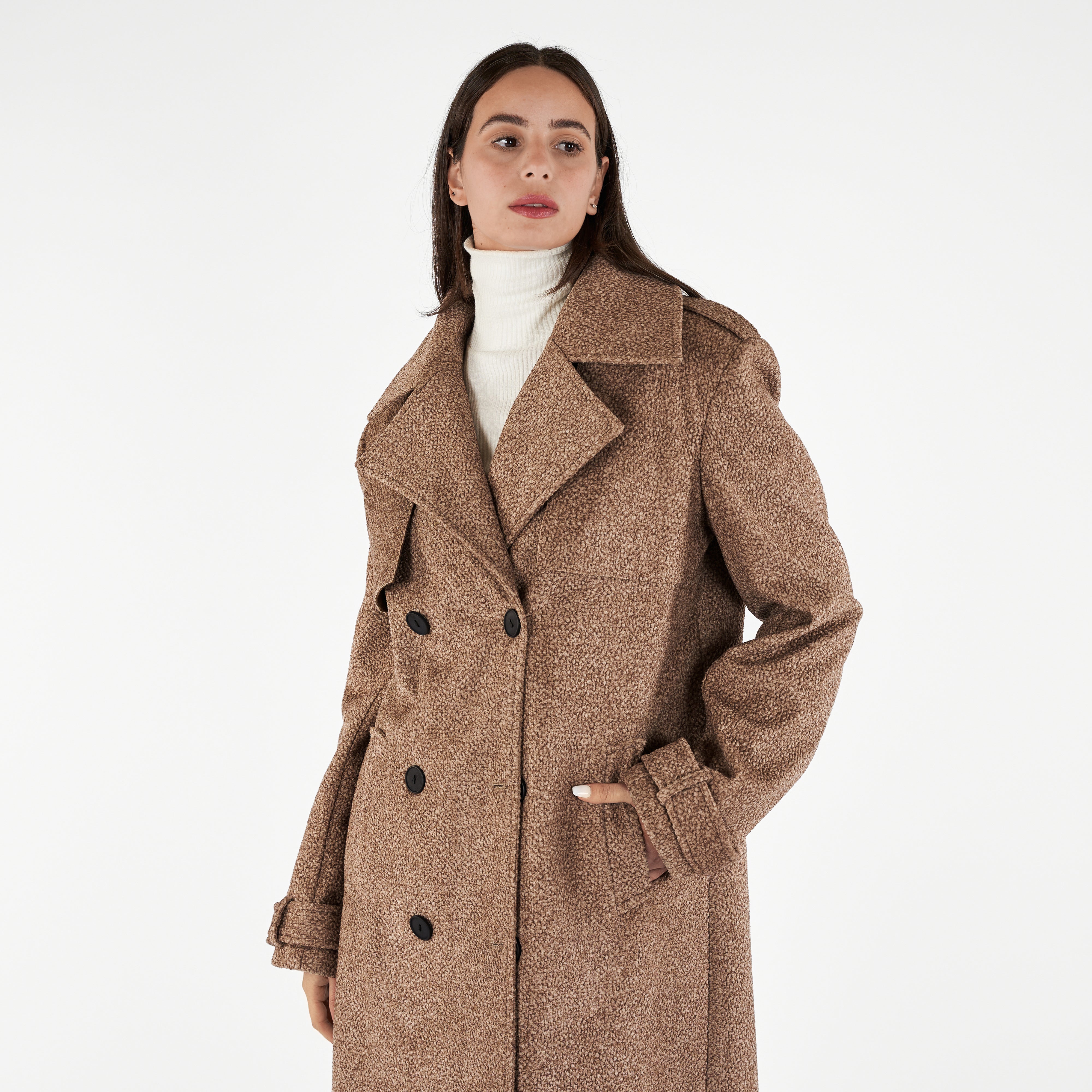 Double Breasted Longline Coat